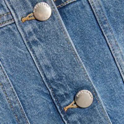 Blue Seamed Denim Jacket