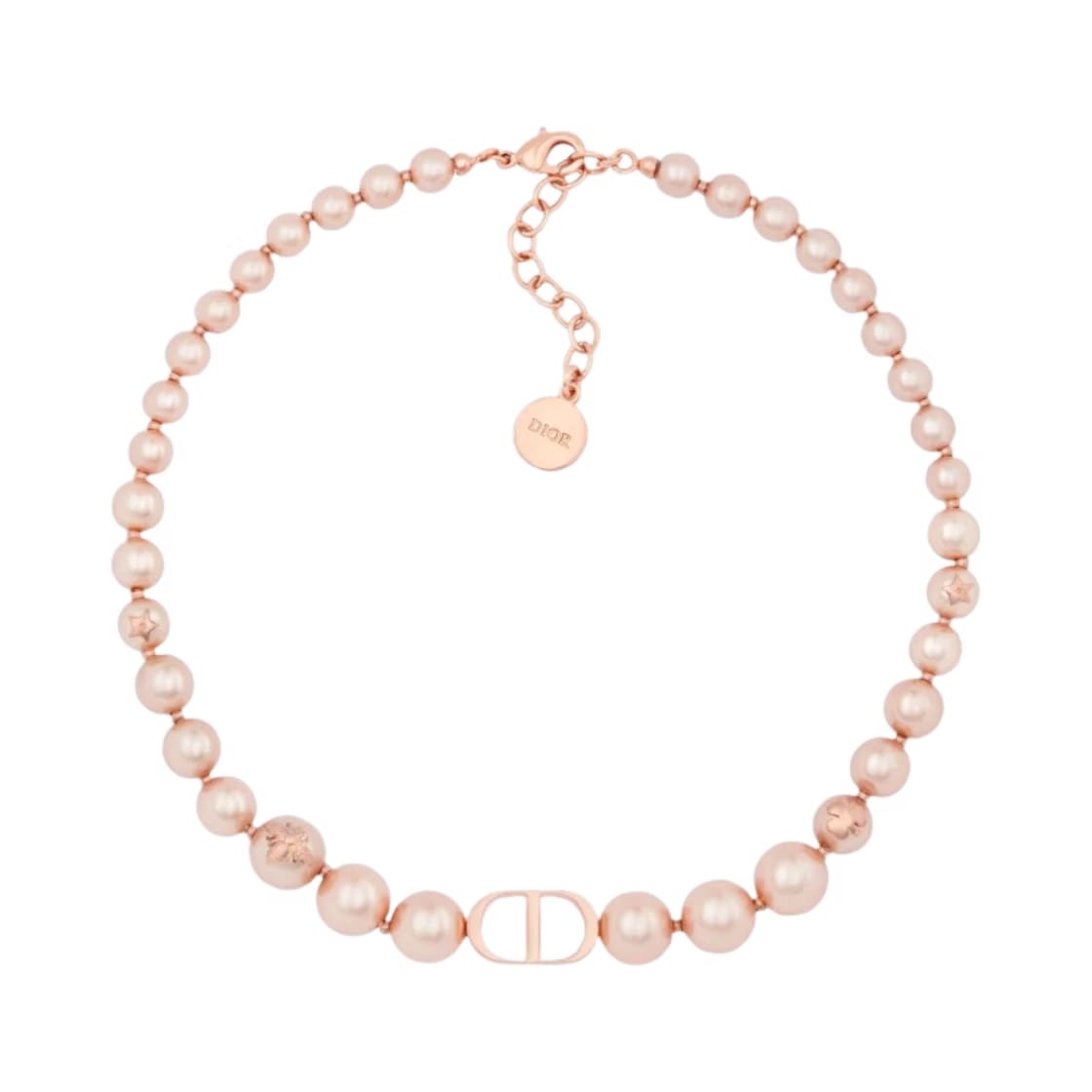 Dior 30 Montaigne Choker Pink Finish Metallic Pink Resin Pearl