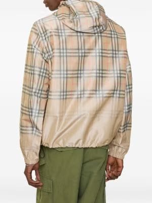 Burberry gradient check hooded lightweight jacket