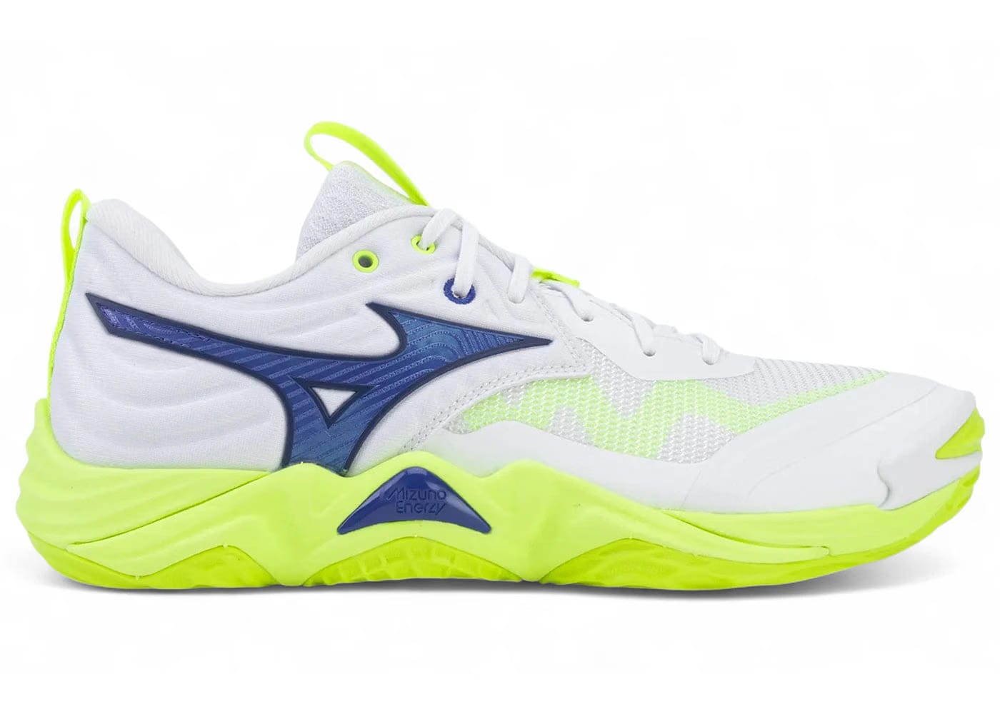Mizuno Wave Momentum Elite White Lightning Yellow Dazzling Blue