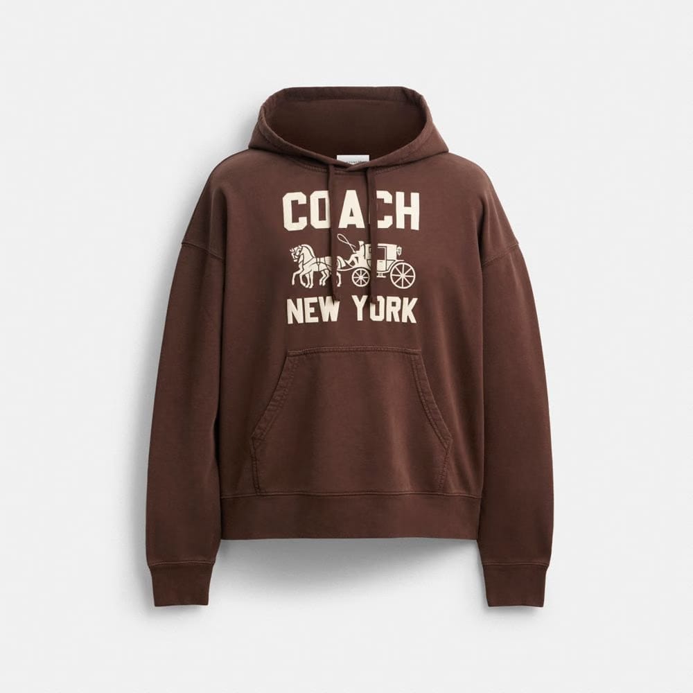 Coach Horse And Carriage Hoodie Brown