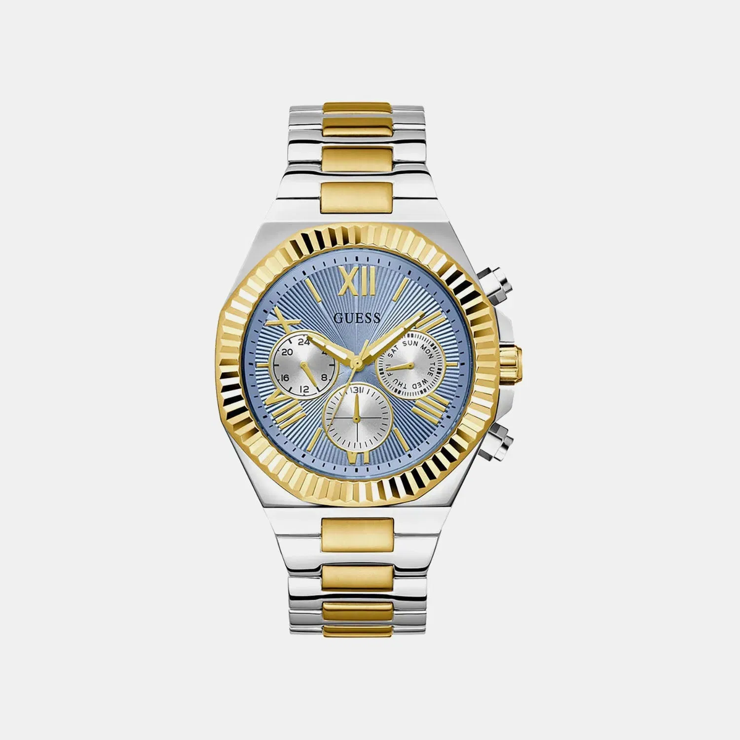 Guess Gd Equity Men Quartz Blue Dial Analog Stainless Steel Gw0703G3