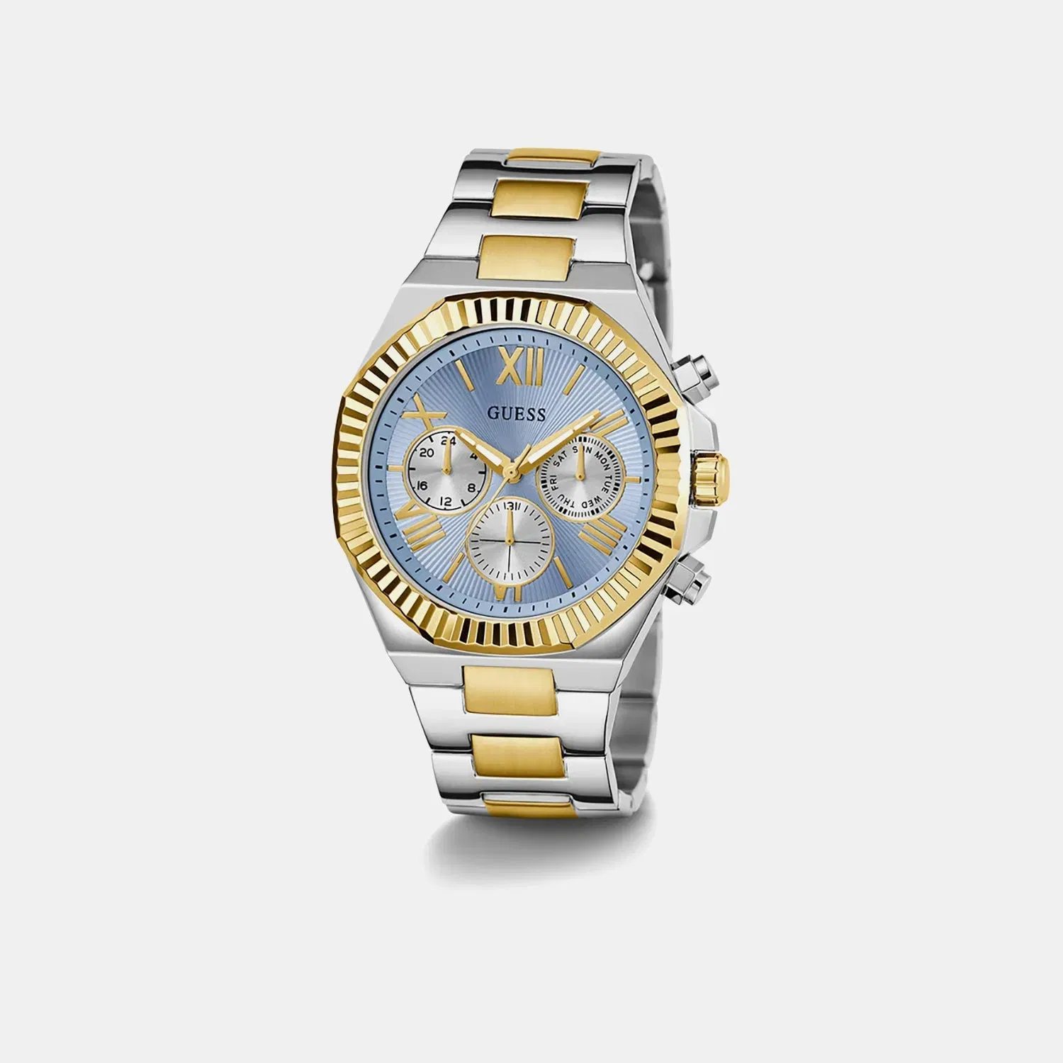 Guess Gd Equity Men Quartz Blue Dial Analog Stainless Steel Gw0703G3