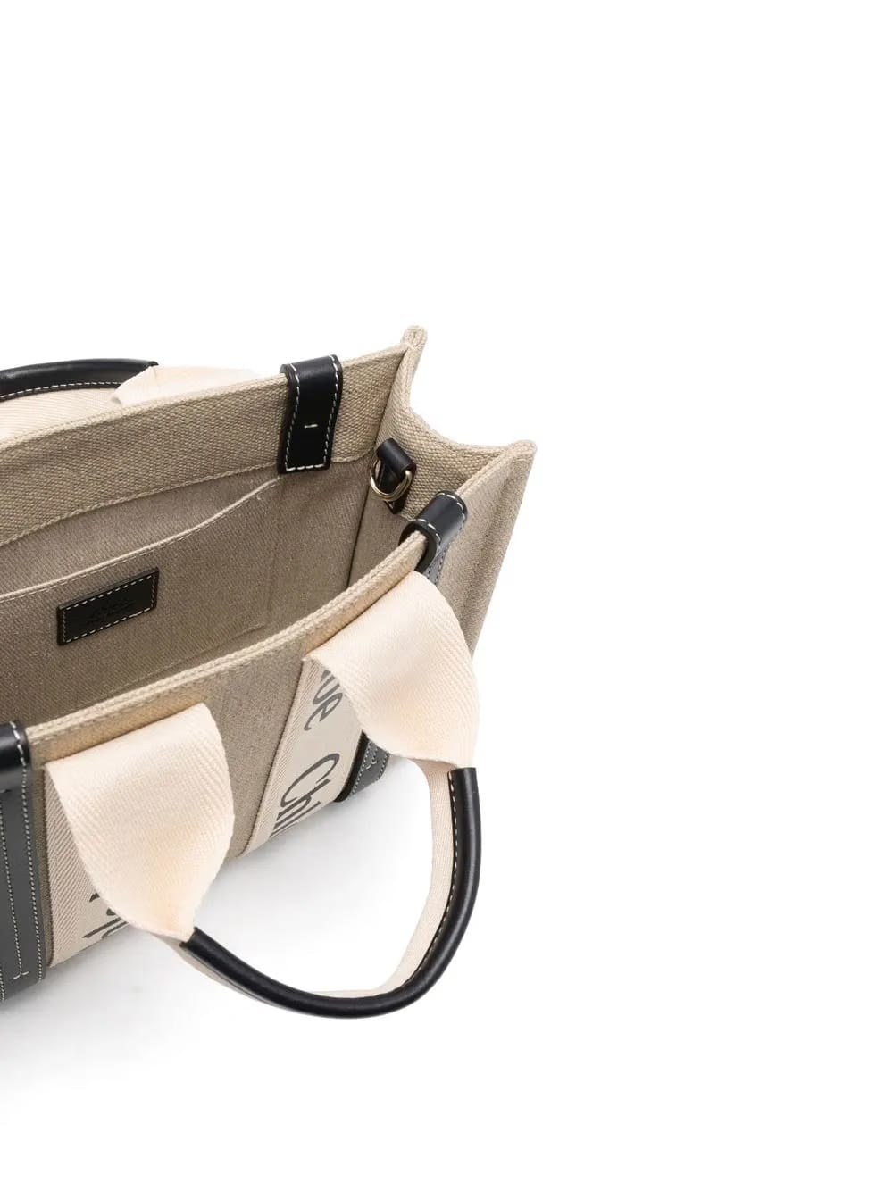Woody logo-strap tote bag