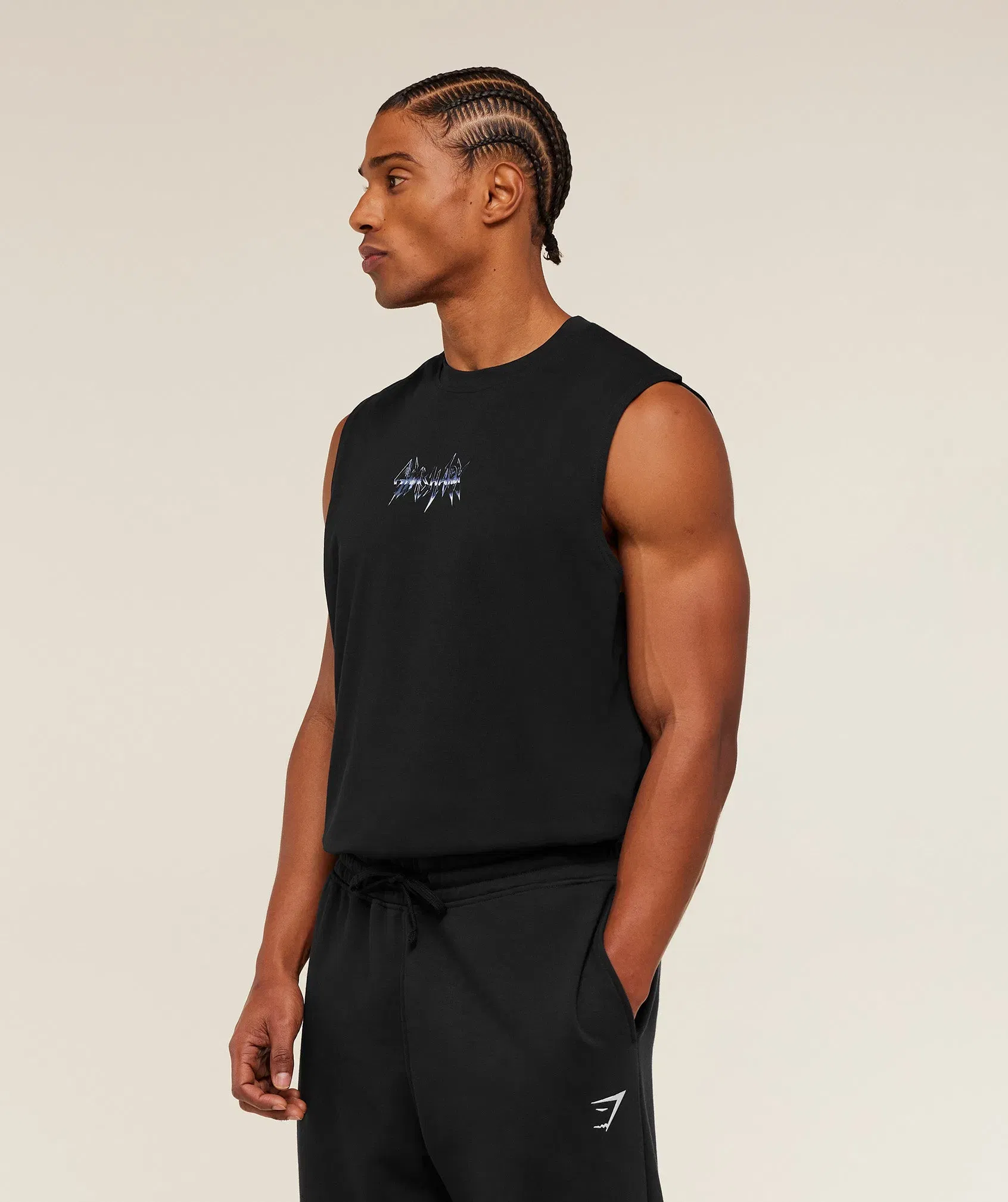 Gymshark Eagle Band Style Graphic Tank - GS Black