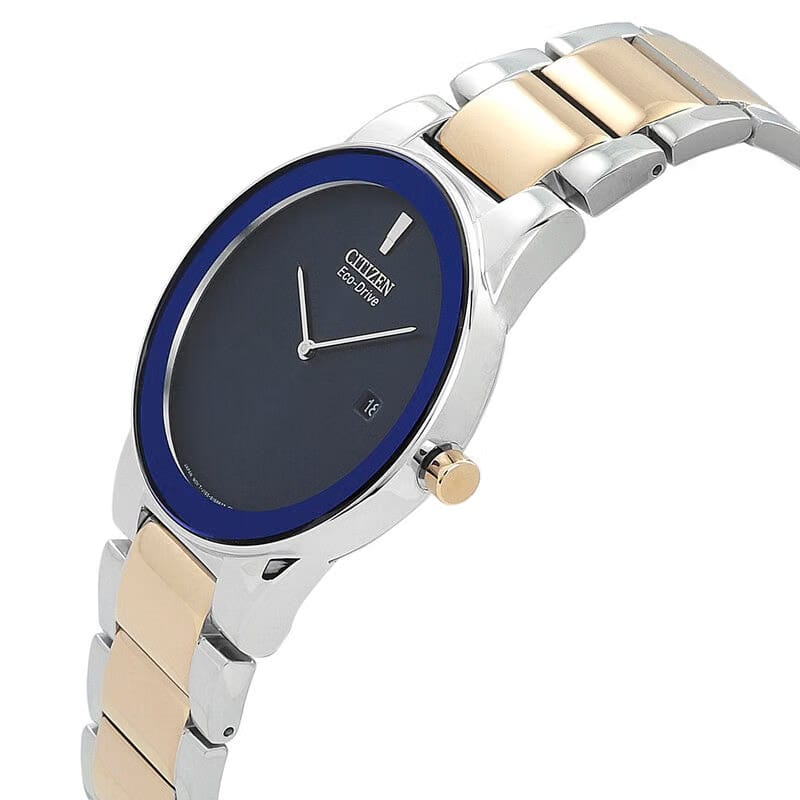 Citizen Eco-Drive Blue Dial Two-Tone Mens Watch