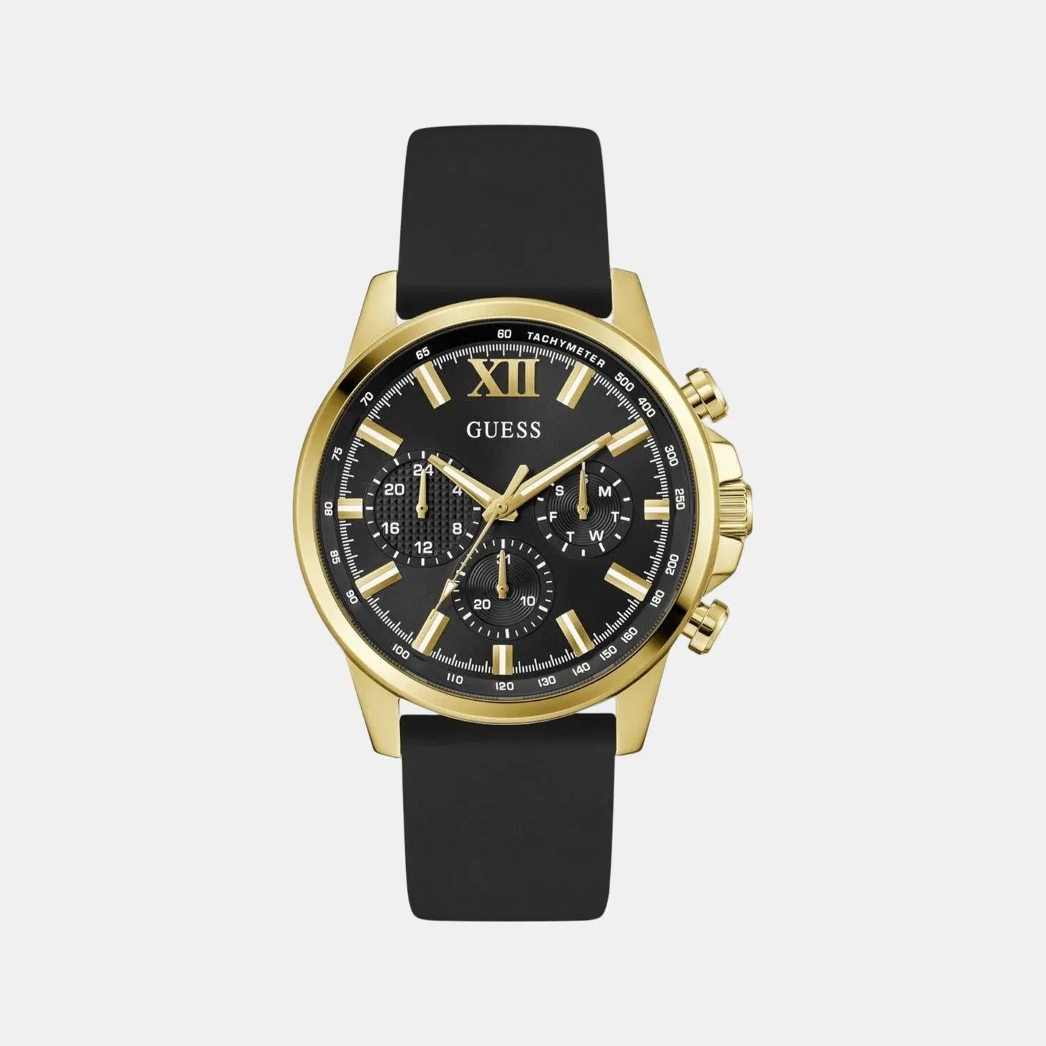 Guess Gd Walker Men Quartz Black Dial Analog Stainless Steel Gw0913G2