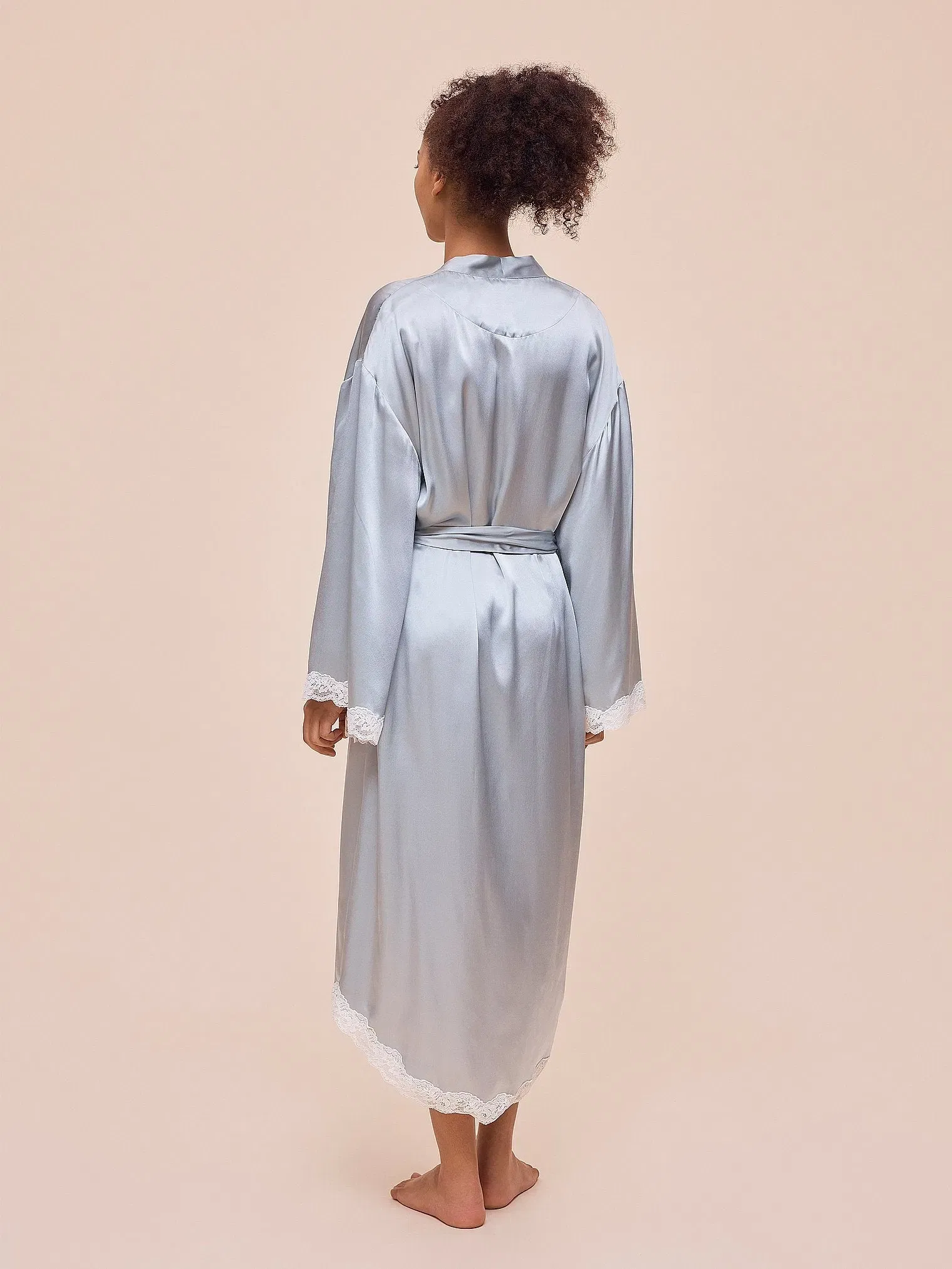 Annabelle Satin Lace Maxi Robe