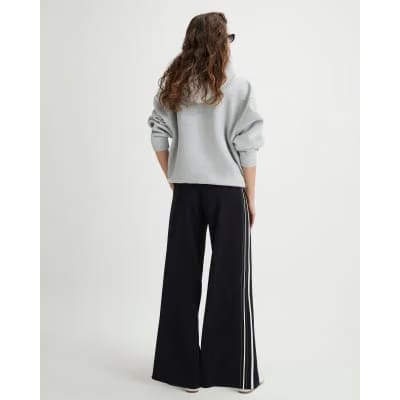 Black Stitch Side Stripe Joggers