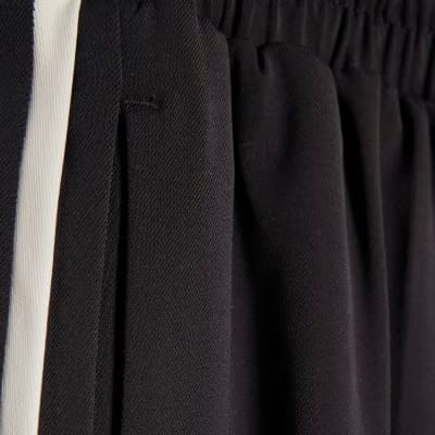 Black Stitch Side Stripe Joggers