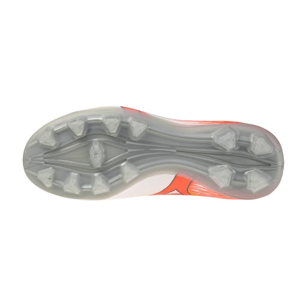 Mizuno Alpha Iii Select Junior Fg Firm Ground Soccer Cleat White Lava Orange