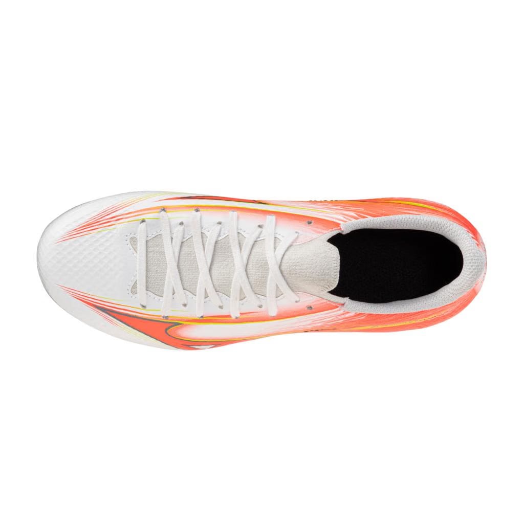 Mizuno Alpha Iii Select Junior Fg Firm Ground Soccer Cleat White Lava Orange