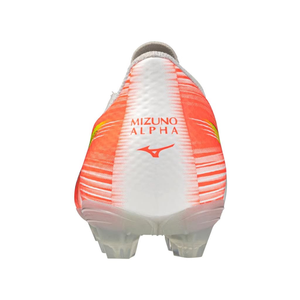 Mizuno Alpha Iii Select Junior Fg Firm Ground Soccer Cleat White Lava Orange