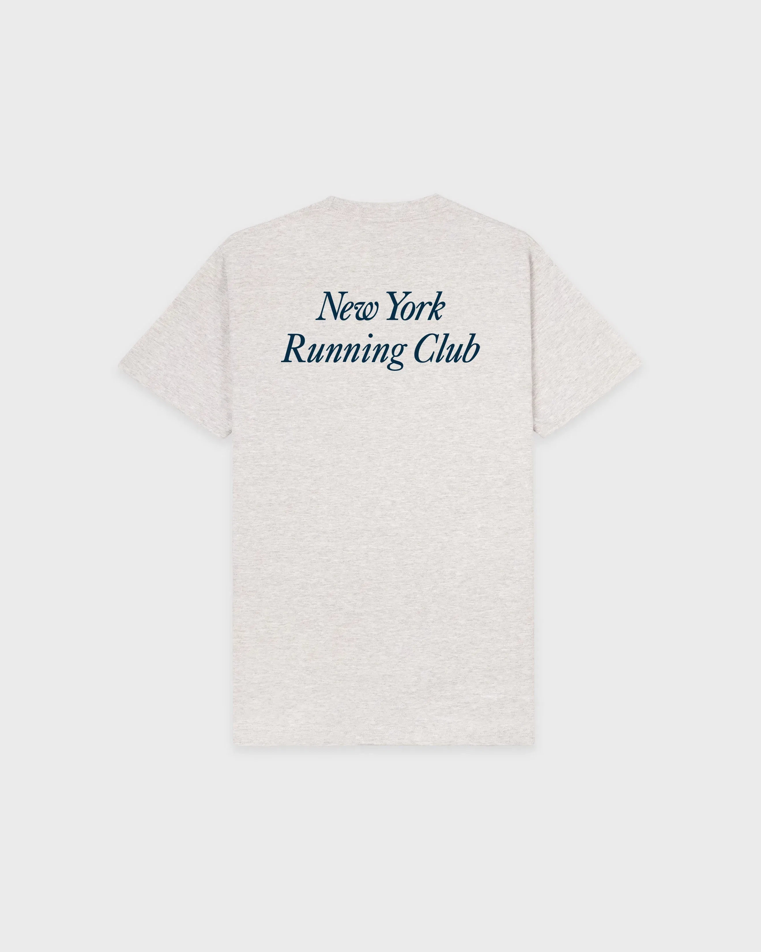Run Club T-Shirt - Heather Gray/Navy