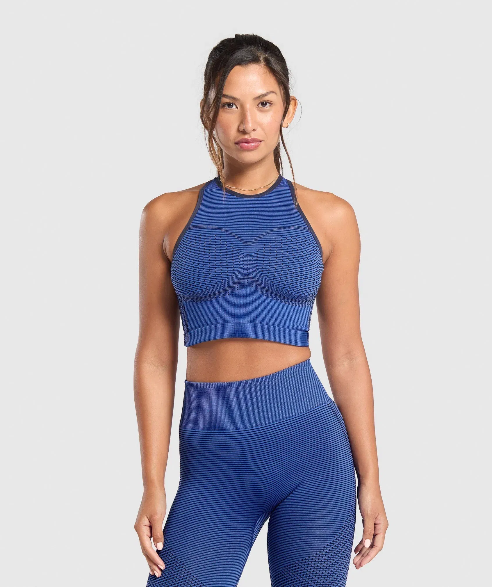 Women's Gymshark Sport Seamless Cropped Tank Force Blue