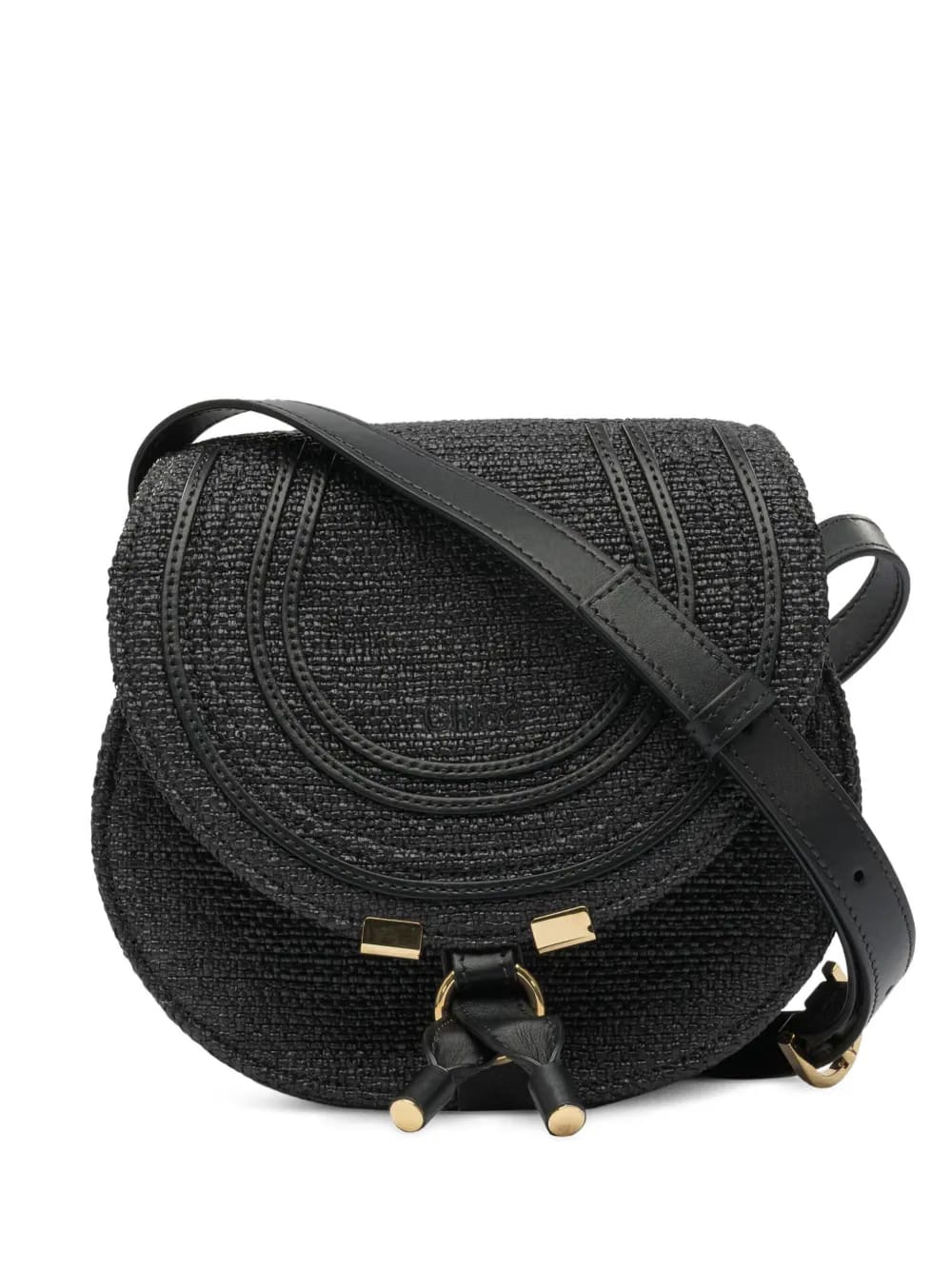 Marcie woven-detail flap shoulder bag