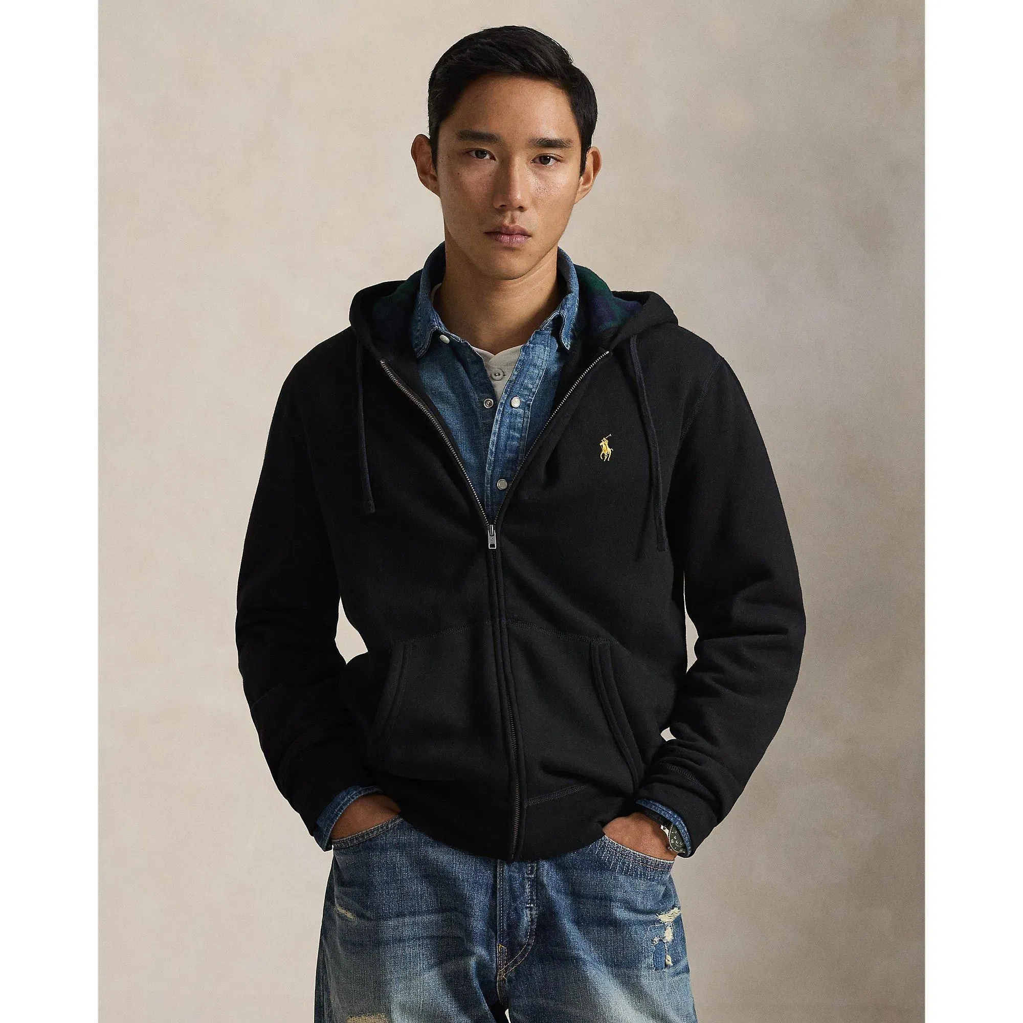 Gold Full-Zip Hoodie