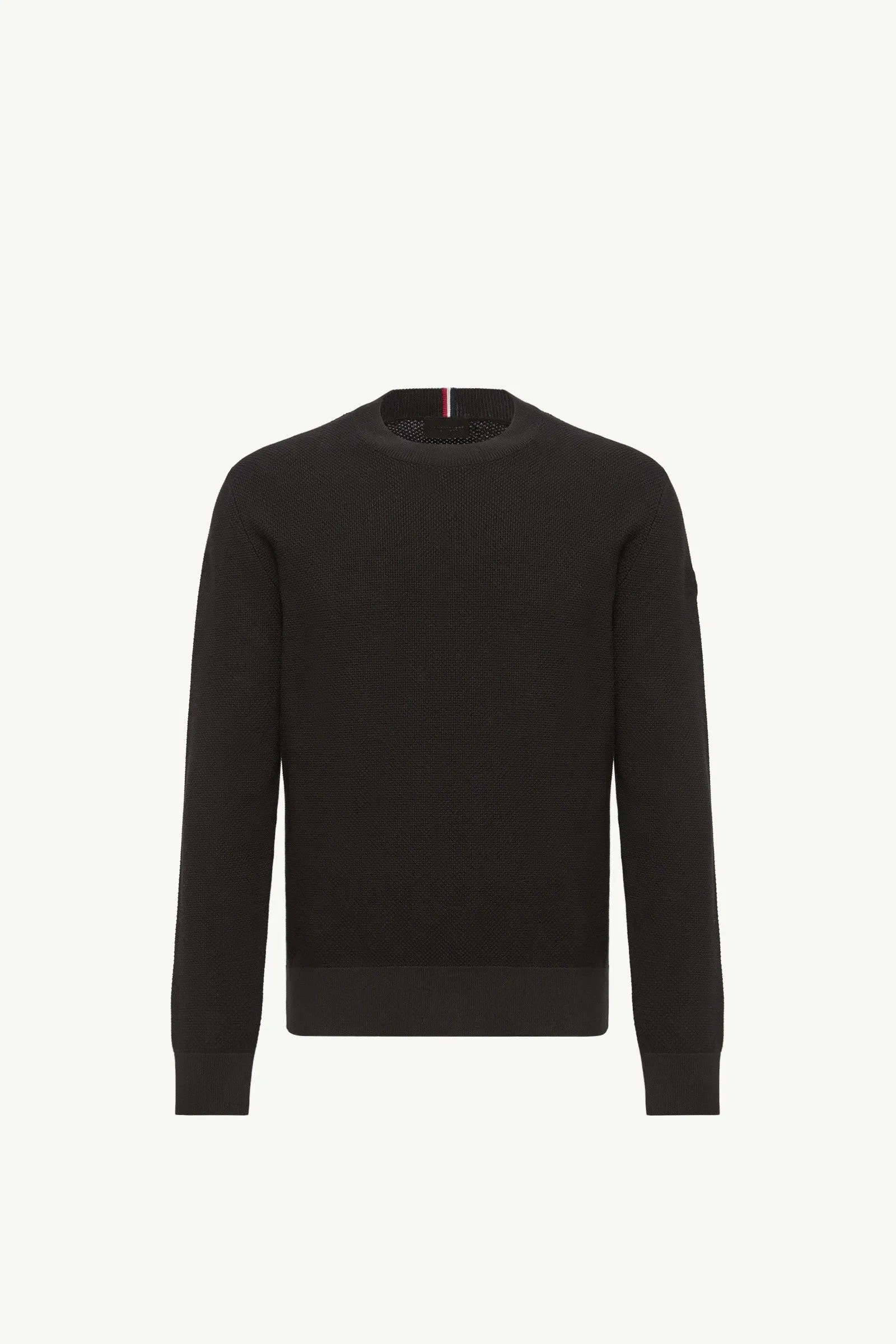 Moncler Cotton Knit Sweater Black Black