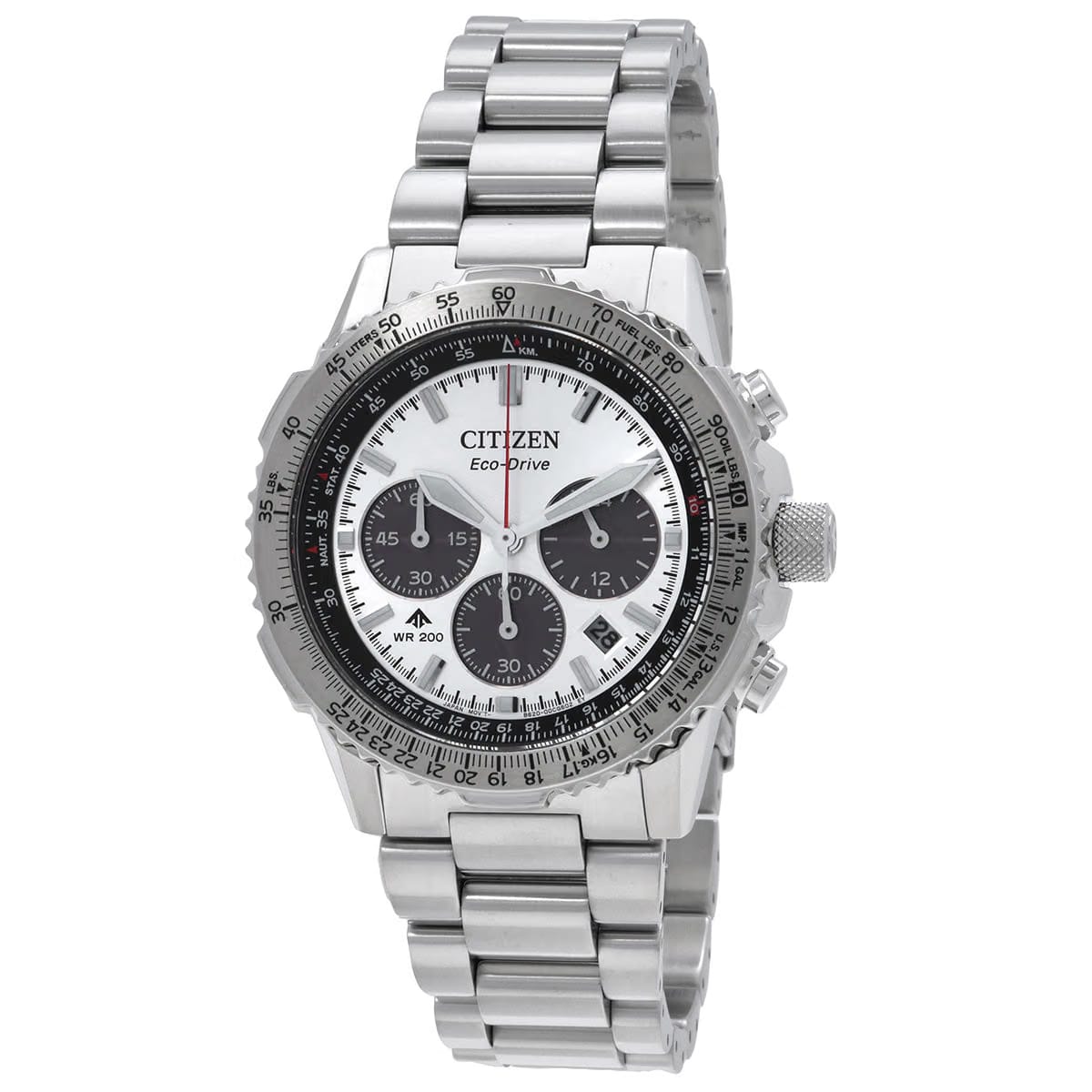 Citizen Promaster Navihawk Chronograph Silver Dial Mens Watch
