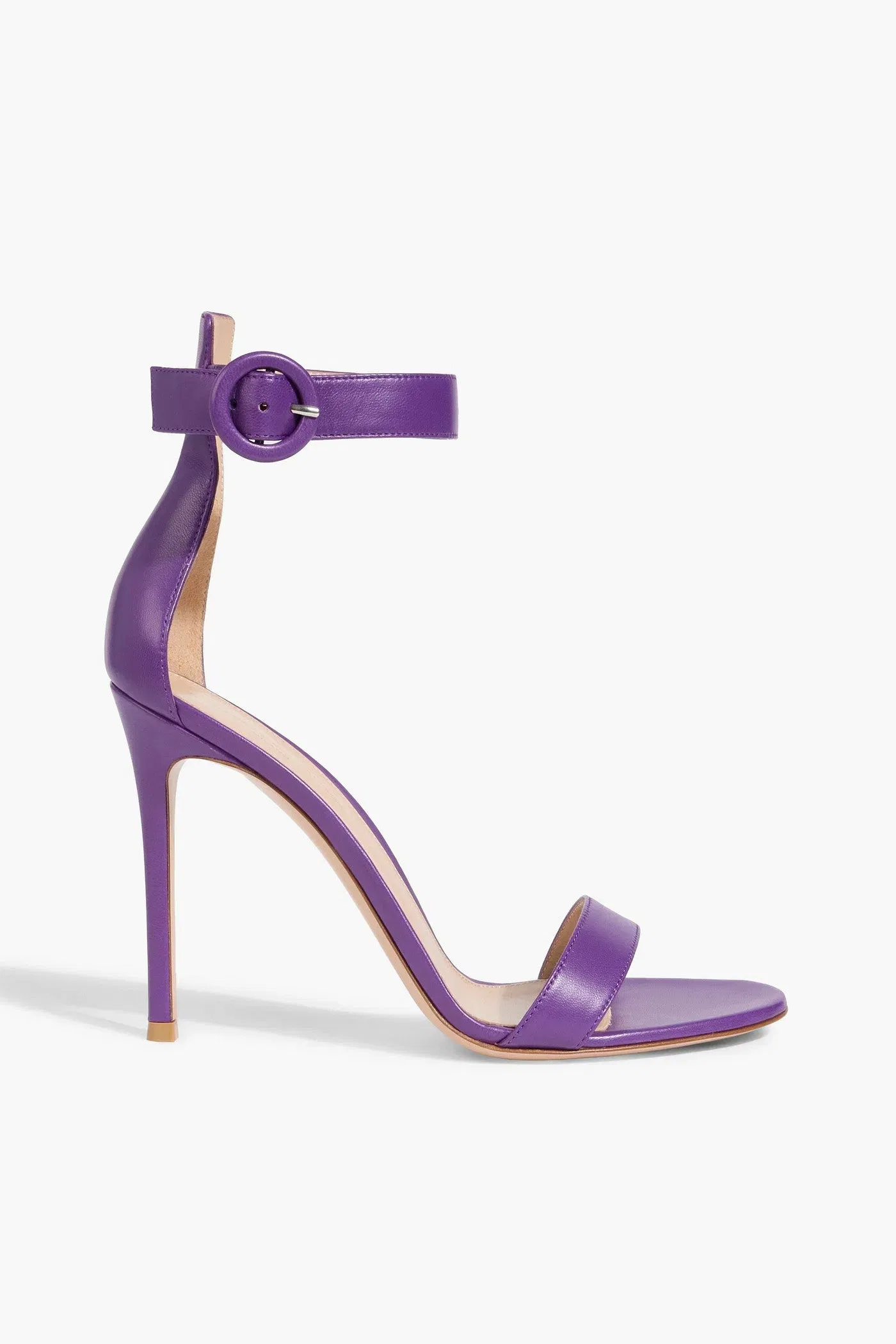 Gianvito Rossi Portofino 105 Leather Sandals Purple Women's