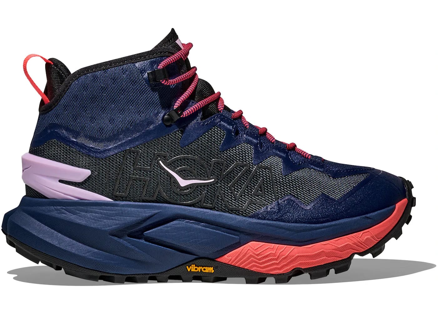 Hoka One One Mafate Hike Midnight Blue Neon Flame Womens