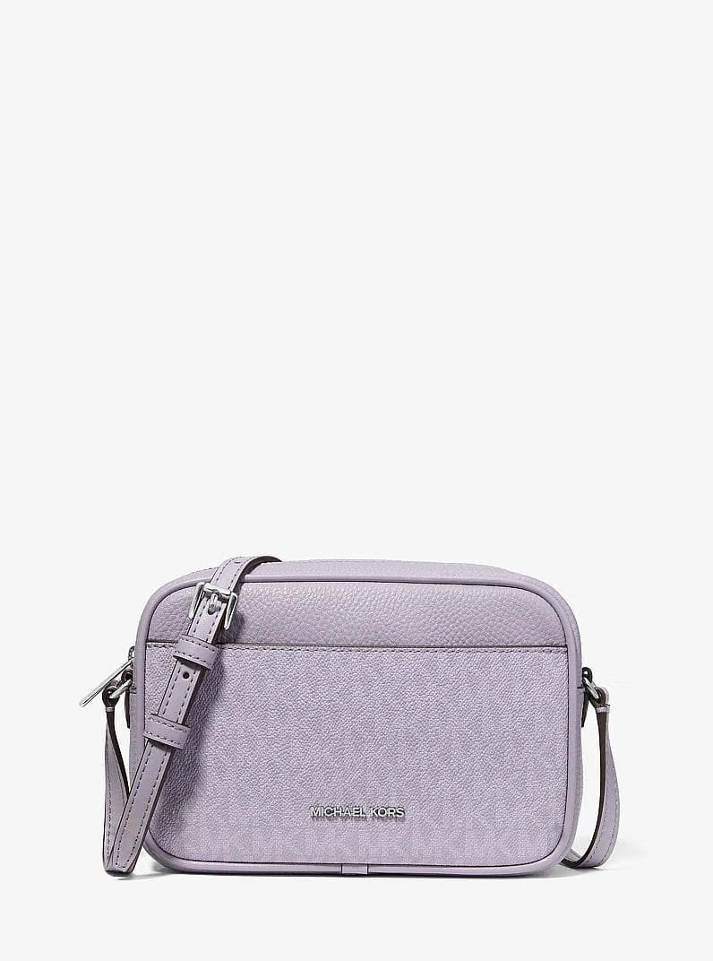 Michael Kors Jet Set Travel Small Signature Logo Camera Crossbody Bag Lilac