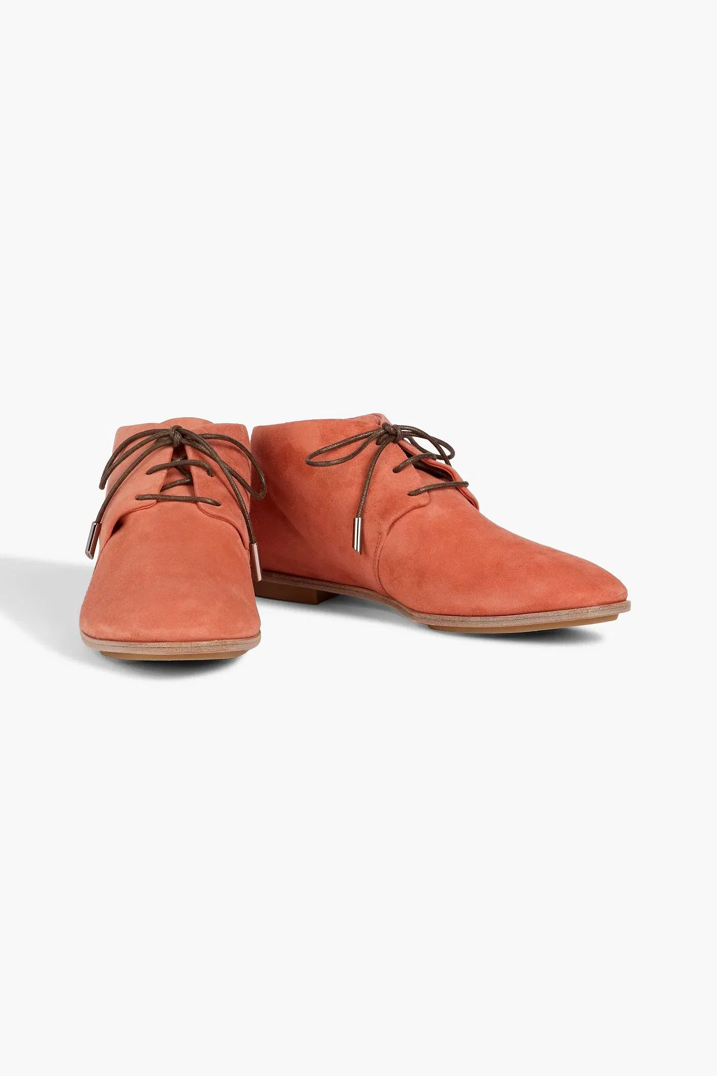 Tod's Suede Ankle Boots Coral Women's