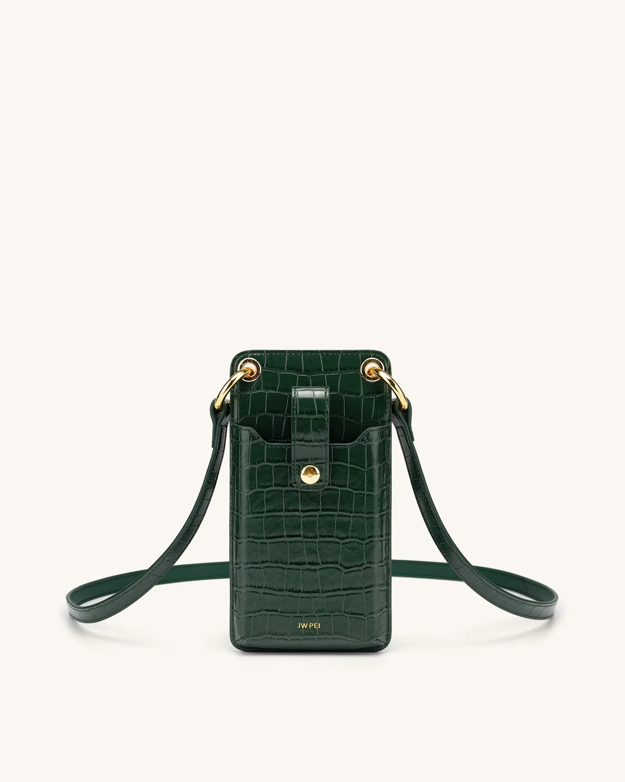 Quinn Phone Bag - Ivory Croc