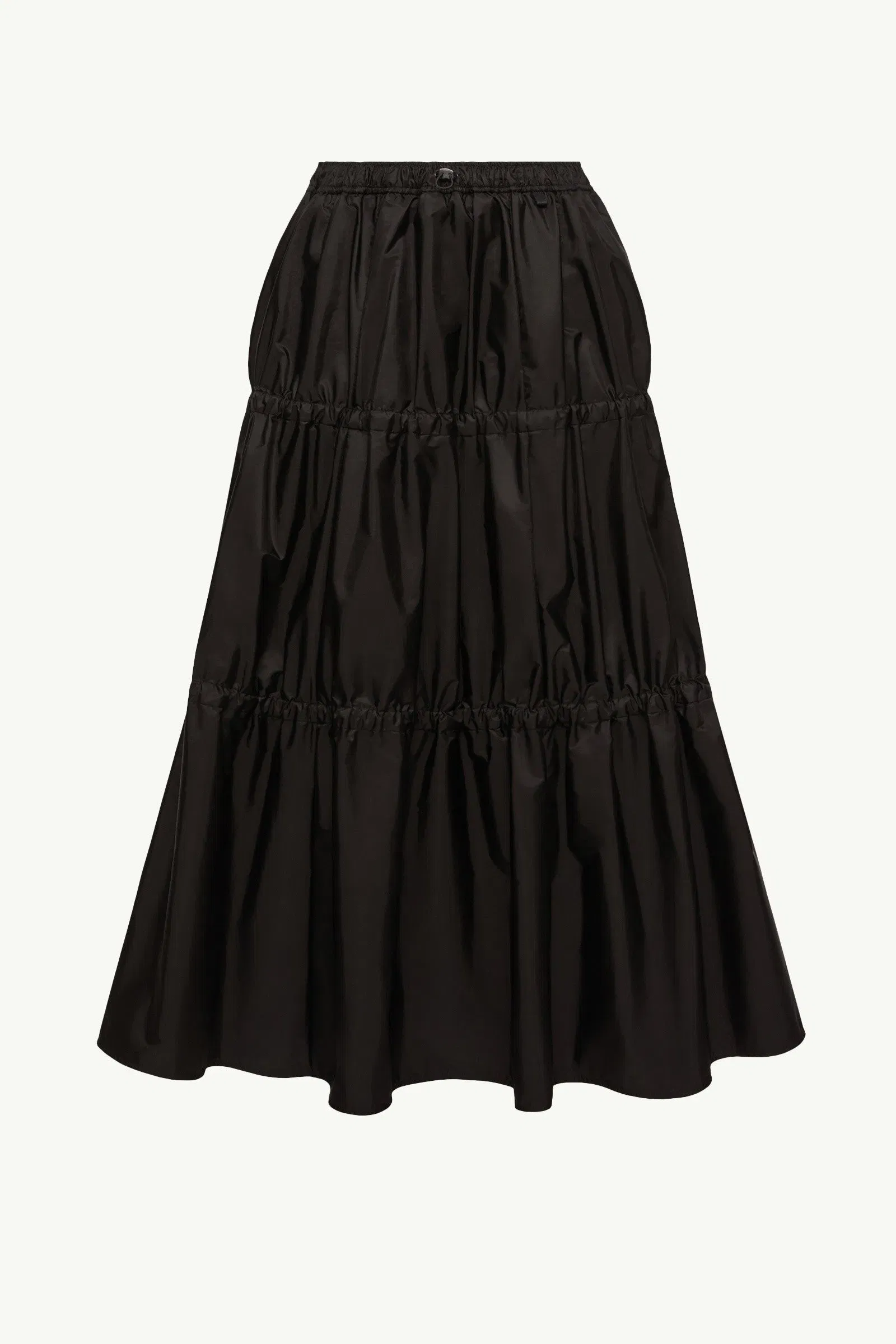 Moncler Ruffle Mid-Length Skirt Black Black
