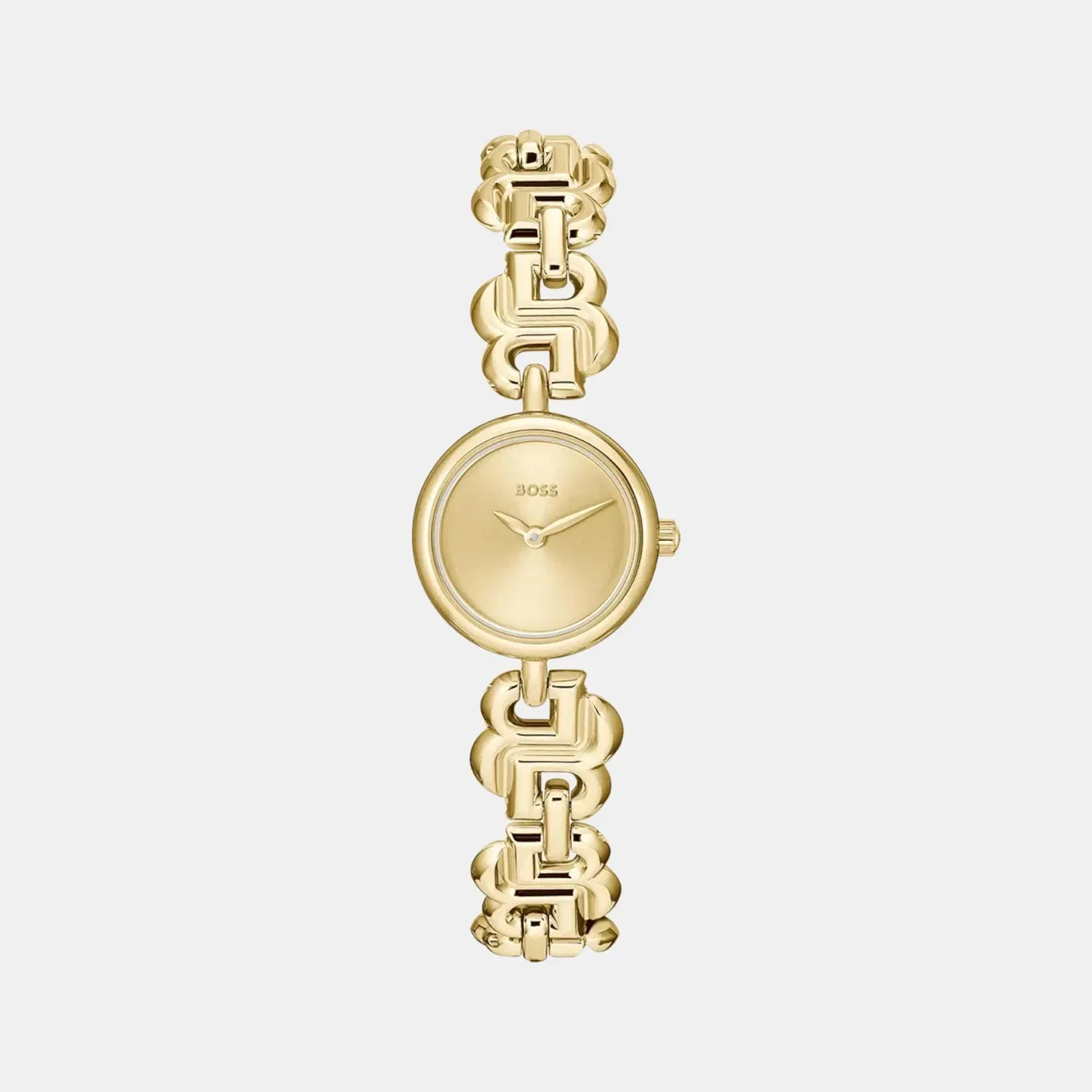 Boss Double B Dressy Women Quartz Gold Dial Analog Stainless Steel Watch 1502794