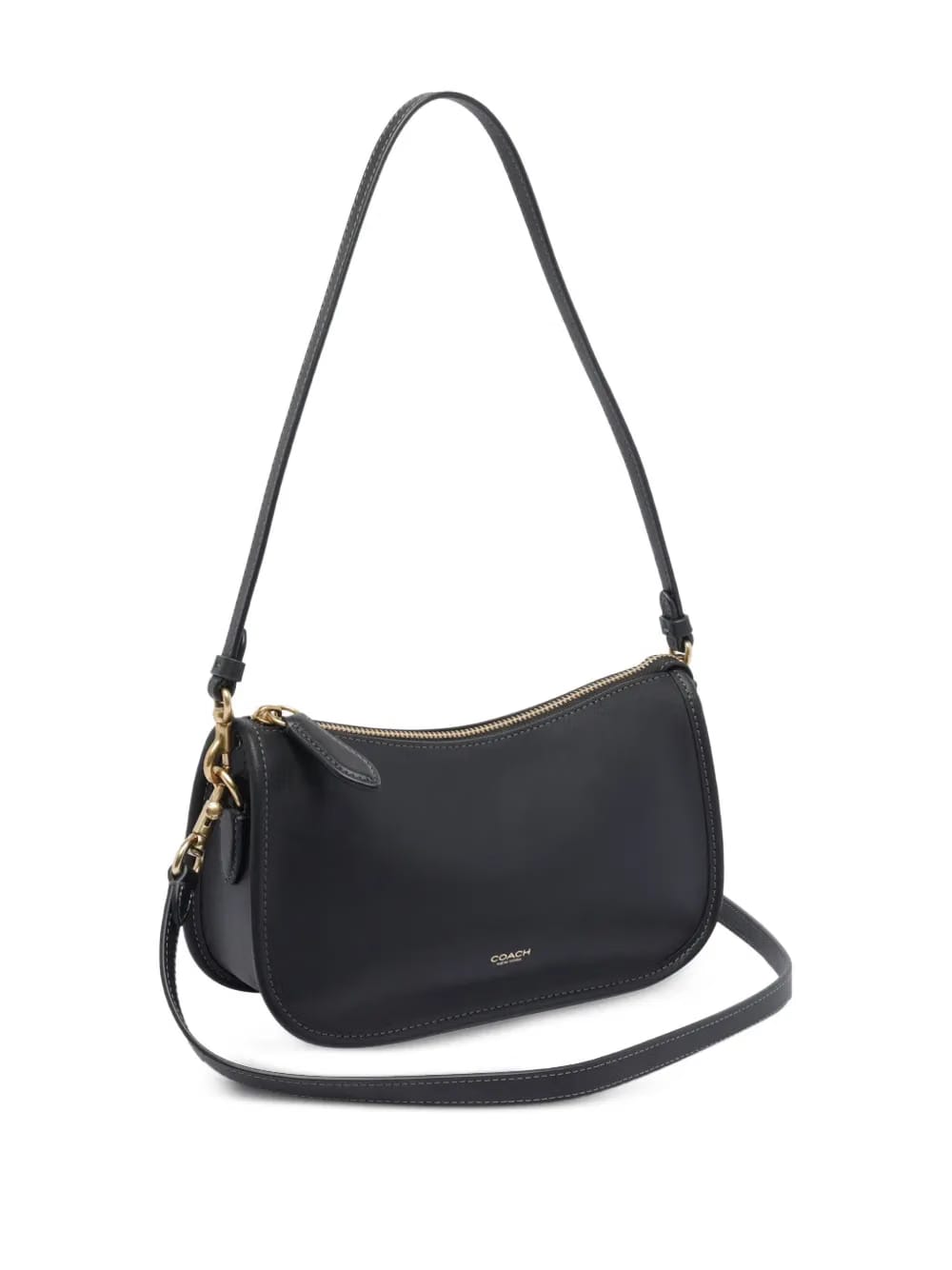zip-closure chain strap shoulder bag