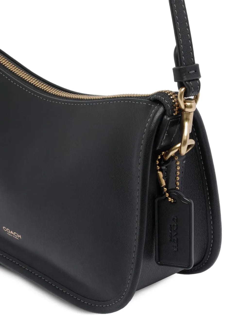 zip-closure chain strap shoulder bag