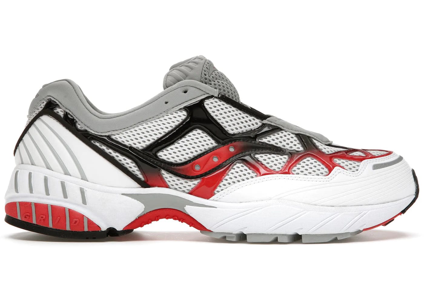 Saucony Grid Web White Grey Red