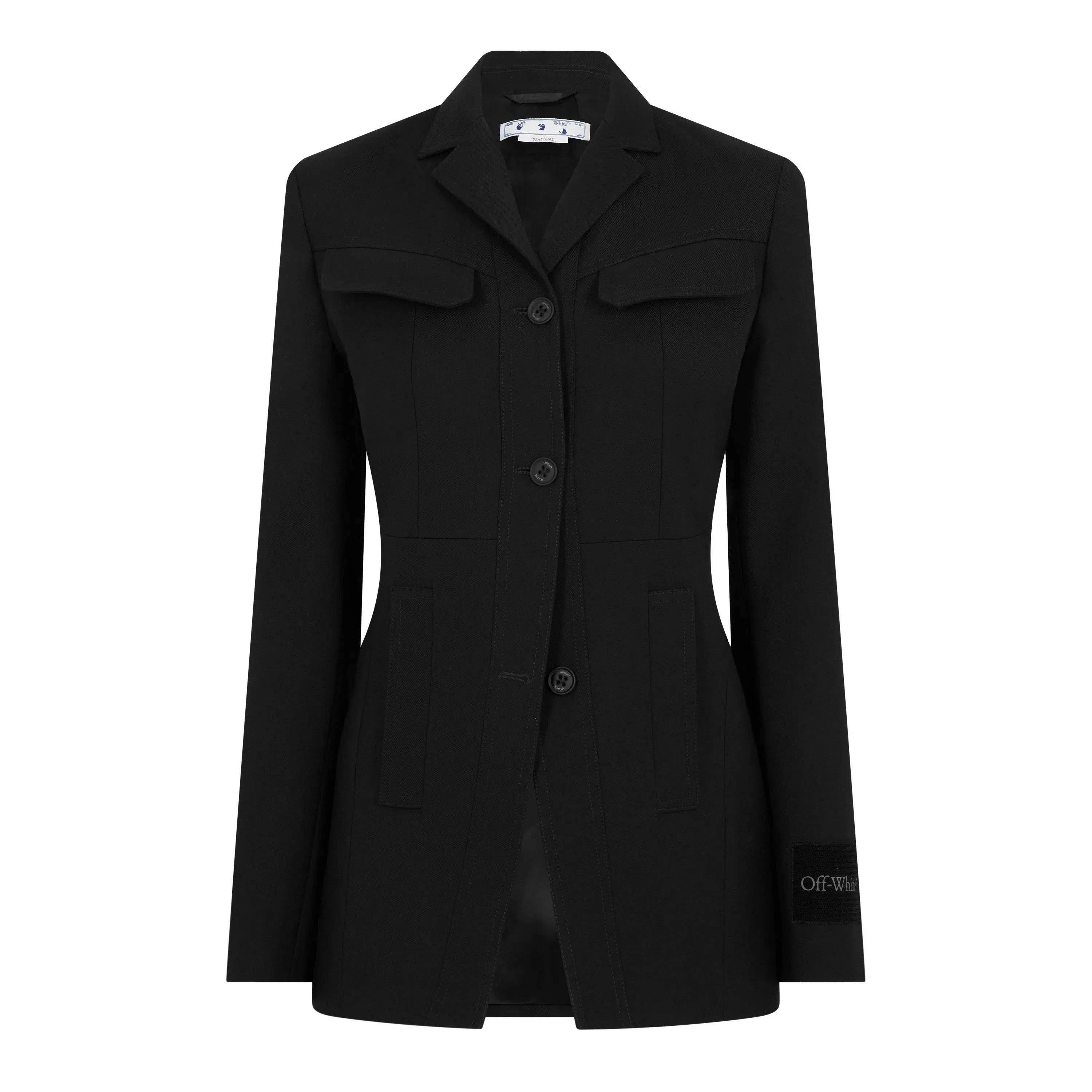 Toy Box Belted Virgin Wool Long Sleeve Blazer