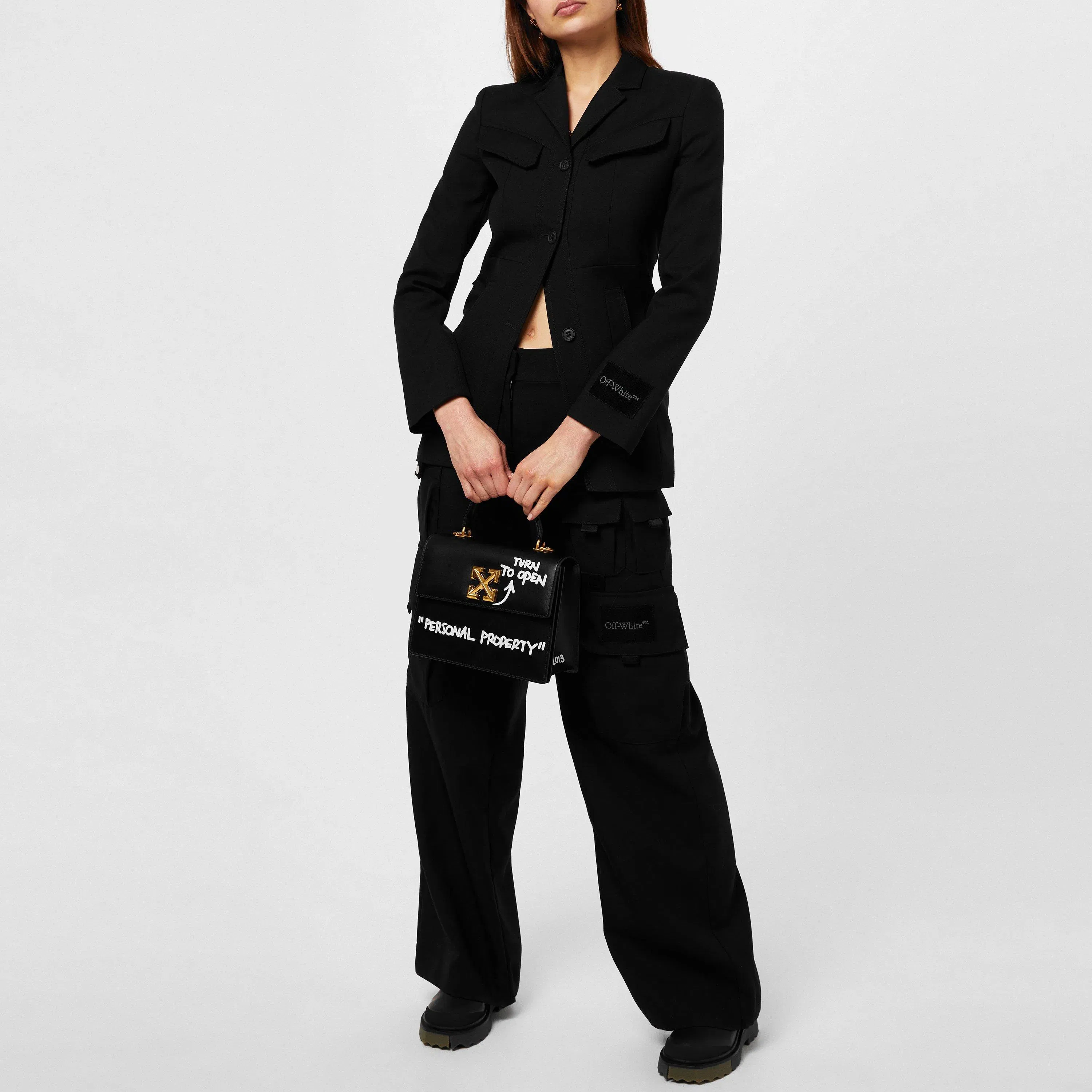 Toy Box Belted Virgin Wool Long Sleeve Blazer