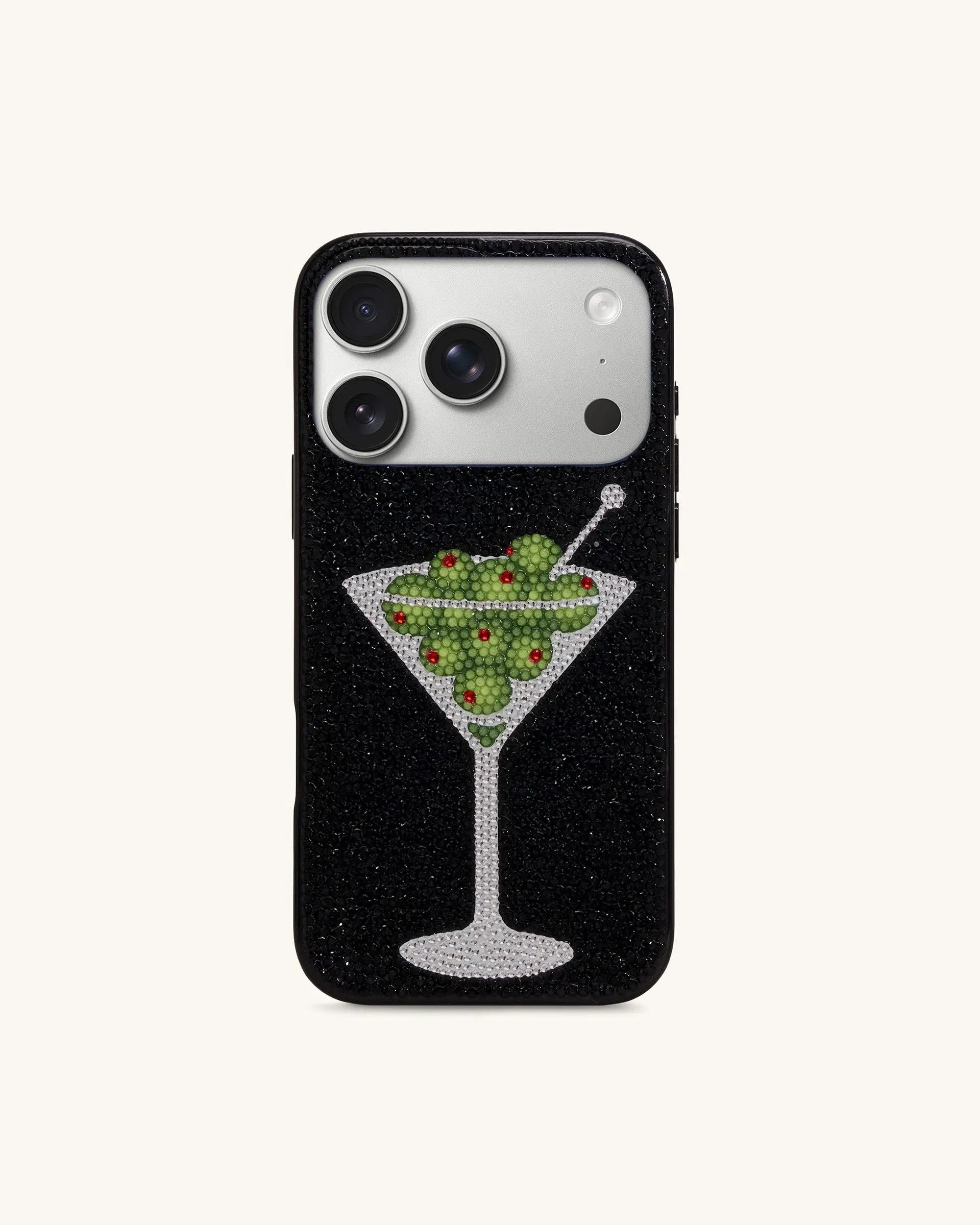 Olive Martini Artificial Crystal Phone Case - Gold