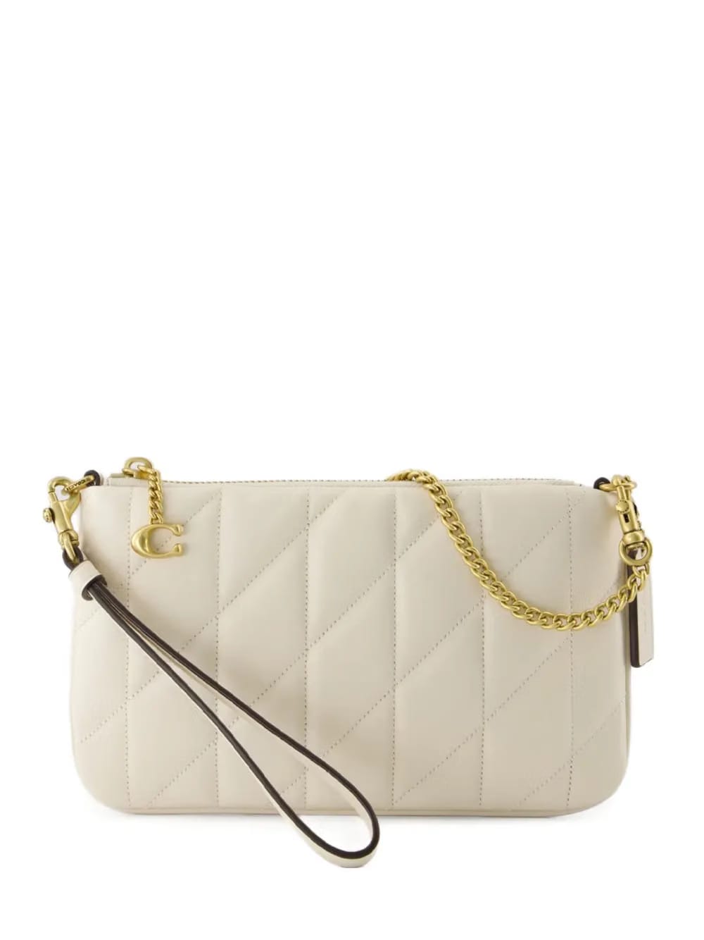 quilted leather clutch bag