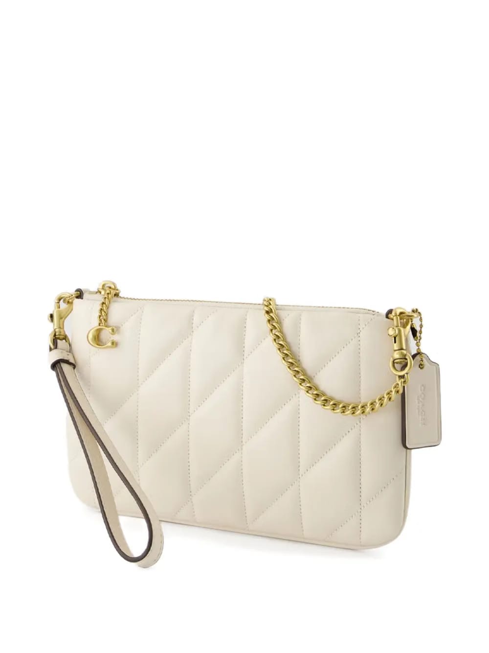 quilted leather clutch bag