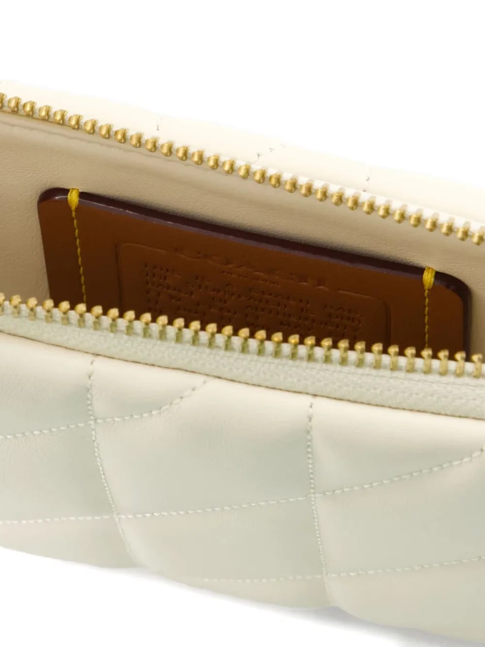 quilted leather clutch bag