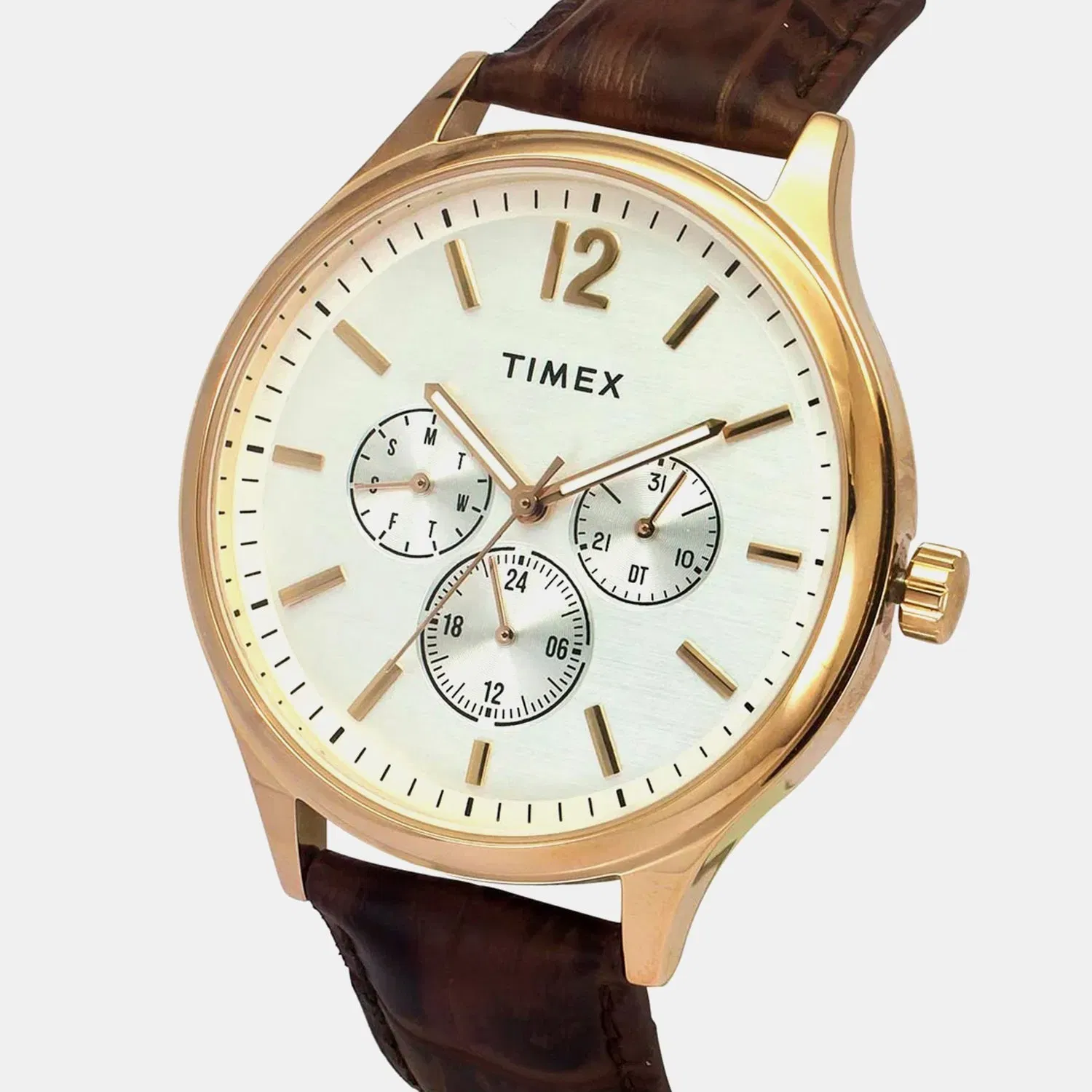 Timex Trendline Men Quartz Dial Multi-Function Leather Watch Tweg18433