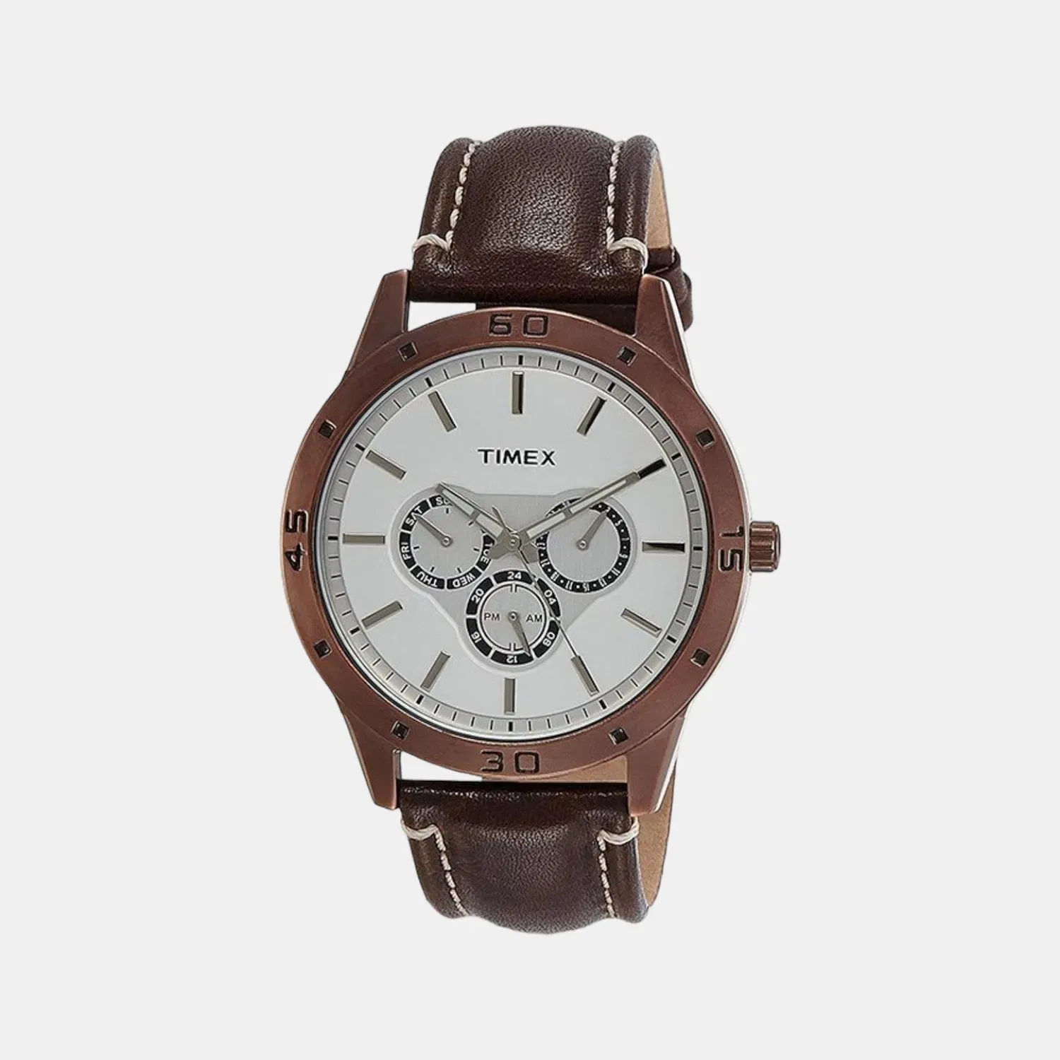 Timex Trendline Men Quartz Dial Chronograph Leather Watch Tw000U916