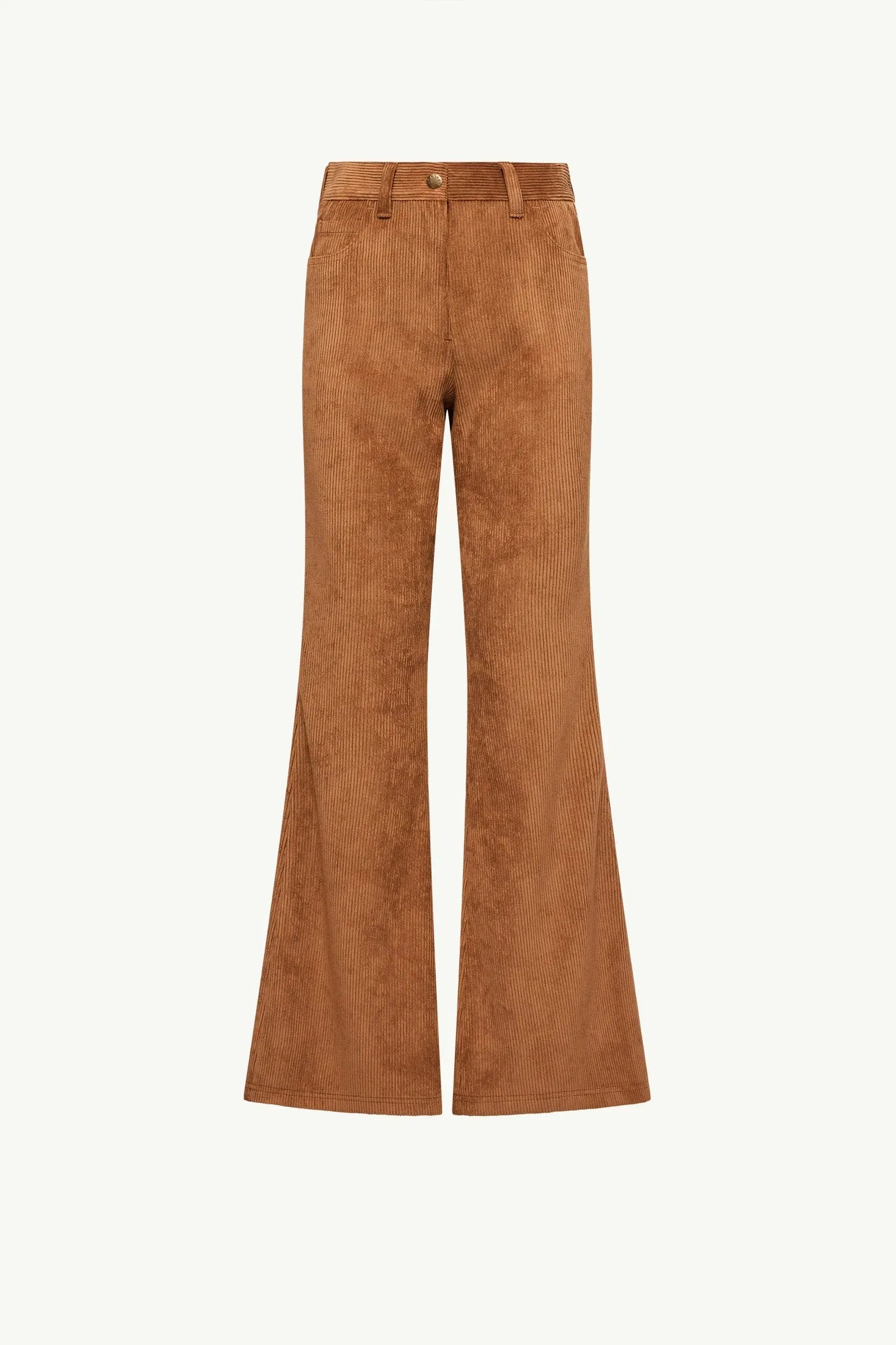 Moncler Corduroy Wide Leg Pants Camel Beige Camel Beige