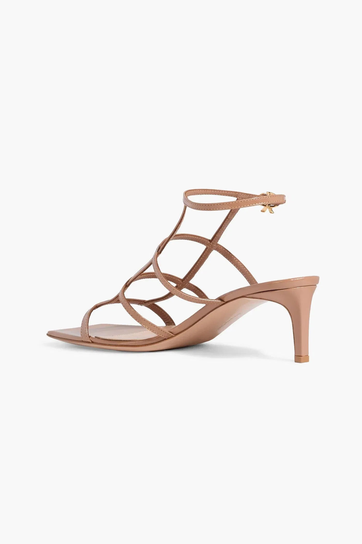 Gianvito Rossi Mondry 55 Leather Sandals Light Brown Women's