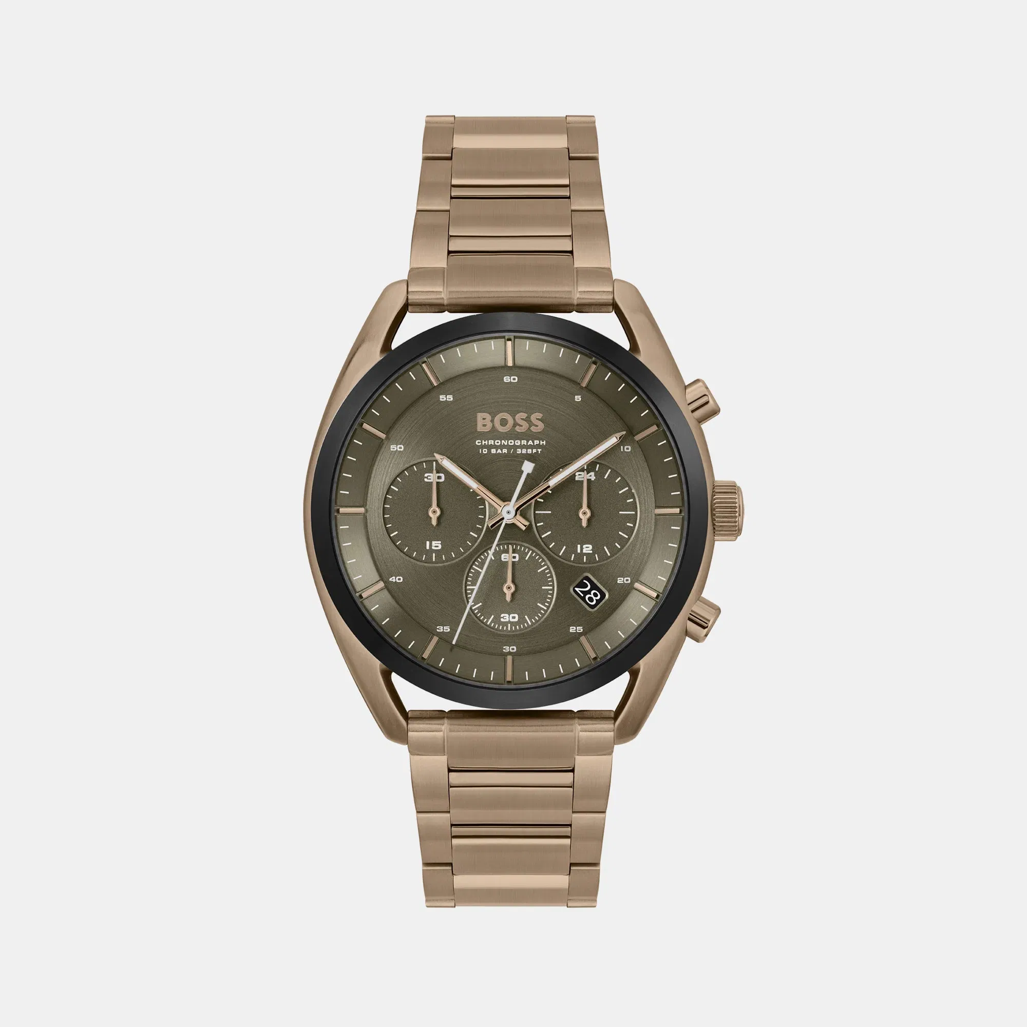 Boss Top Men Quartz Green Dial Chronograph Stainless Steel Watch 1514094