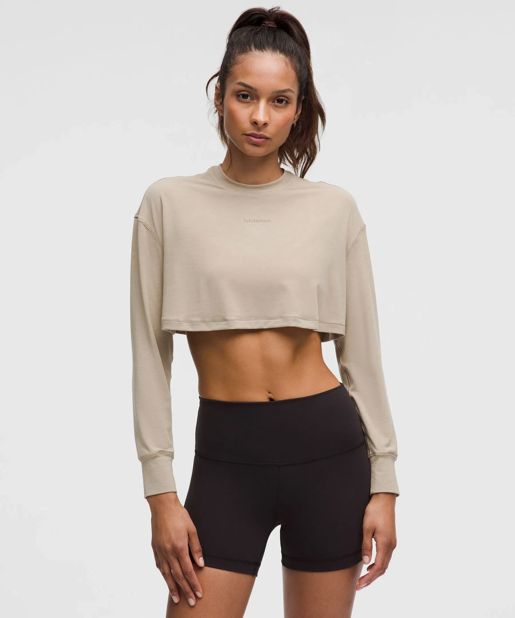 Lululemon Women's Jersey Training Super-Cropped Long-Sleeve Shirt