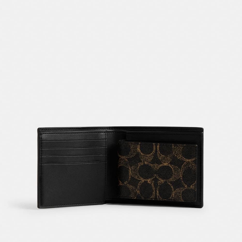 Coach 3-In-1 Wallet In Loved Signature Canvas Brown