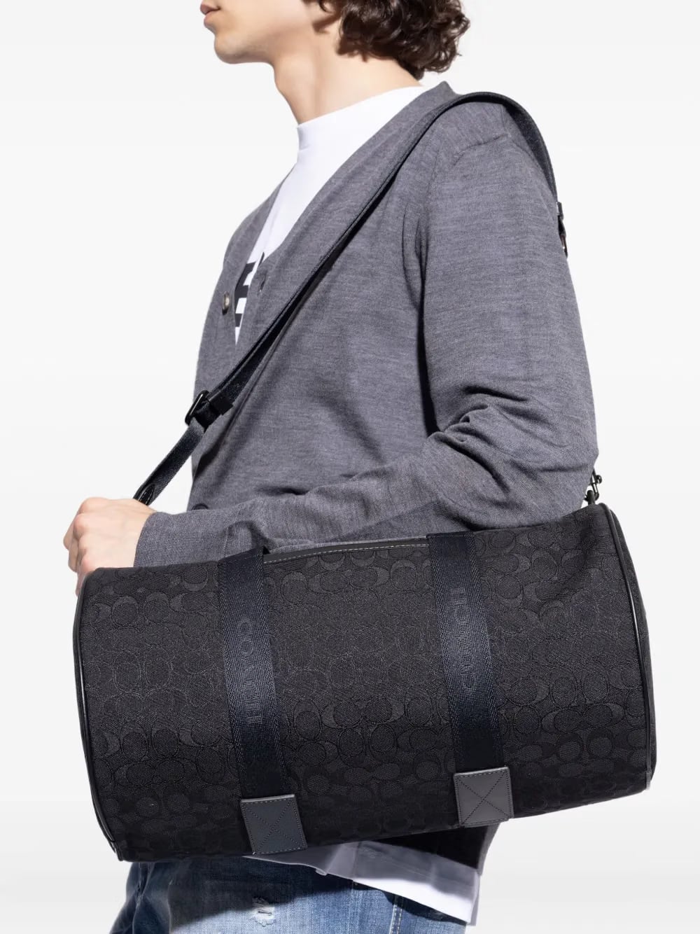 Theo monogram cylindrical holdall