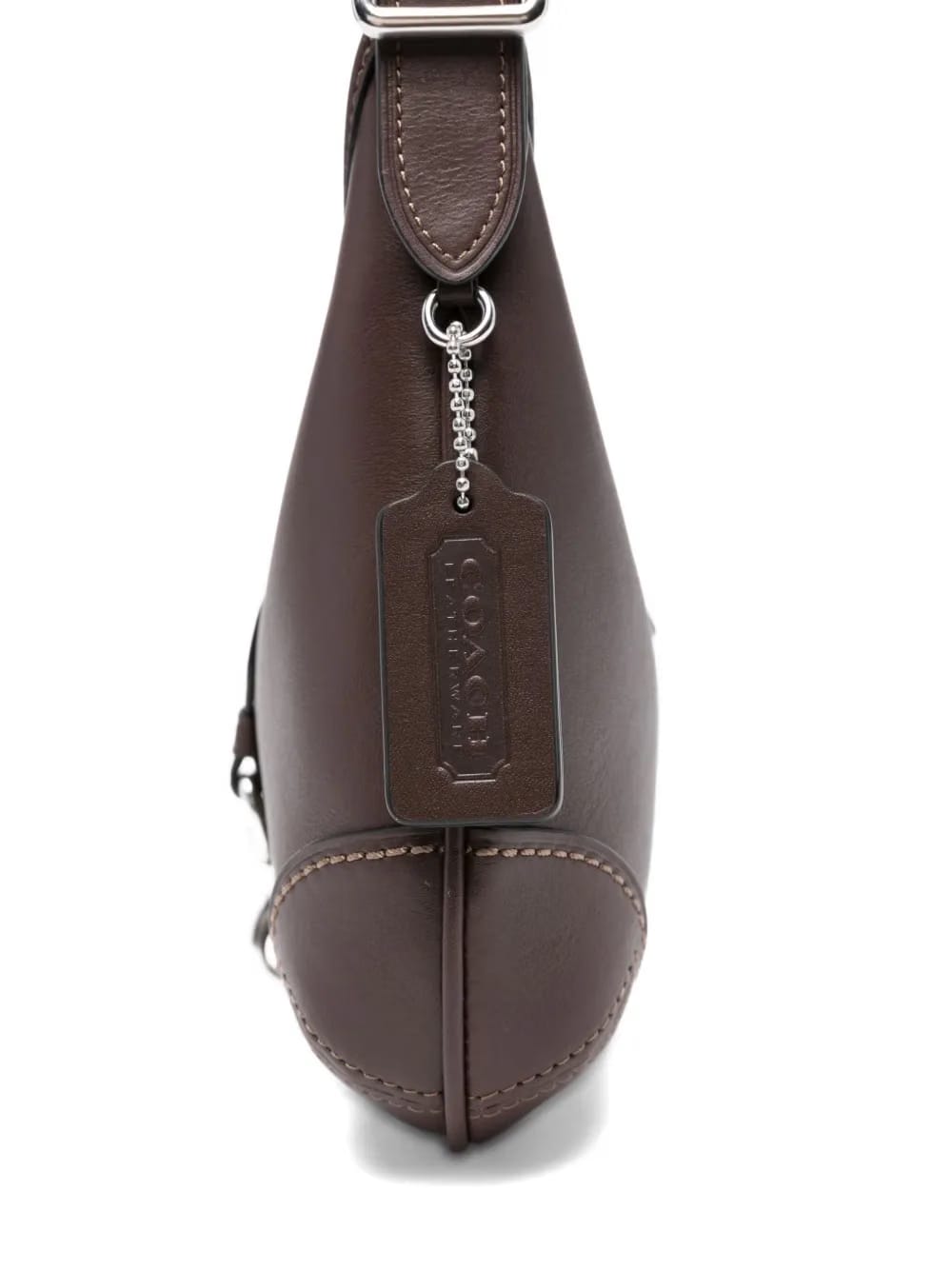 Hamptons clasp-detail leather shoulder bag