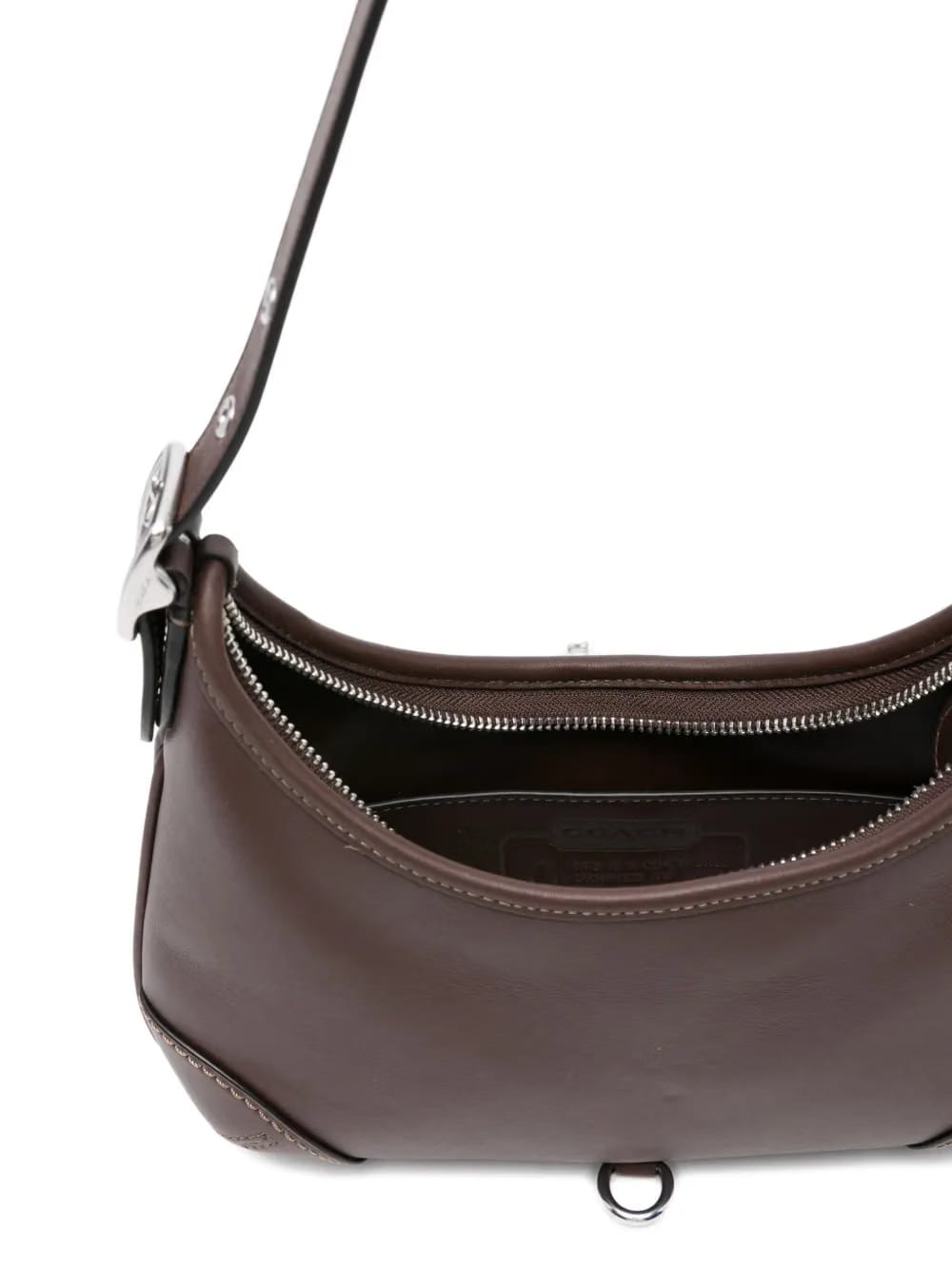 Hamptons clasp-detail leather shoulder bag