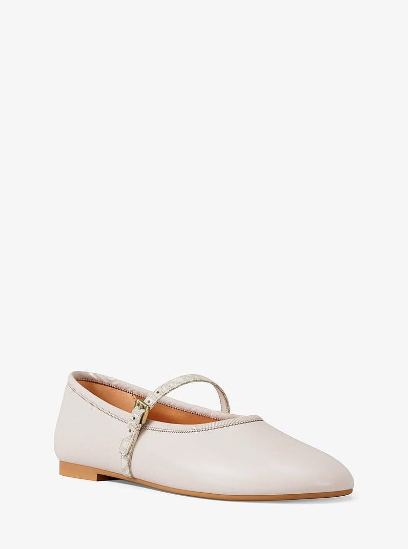 Michael Kors Phoebe Signature Logo Trim Ballet Flat